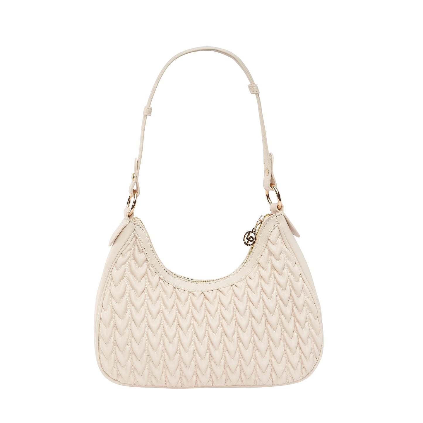 Lino Perros White Quilted Shoulder Bag