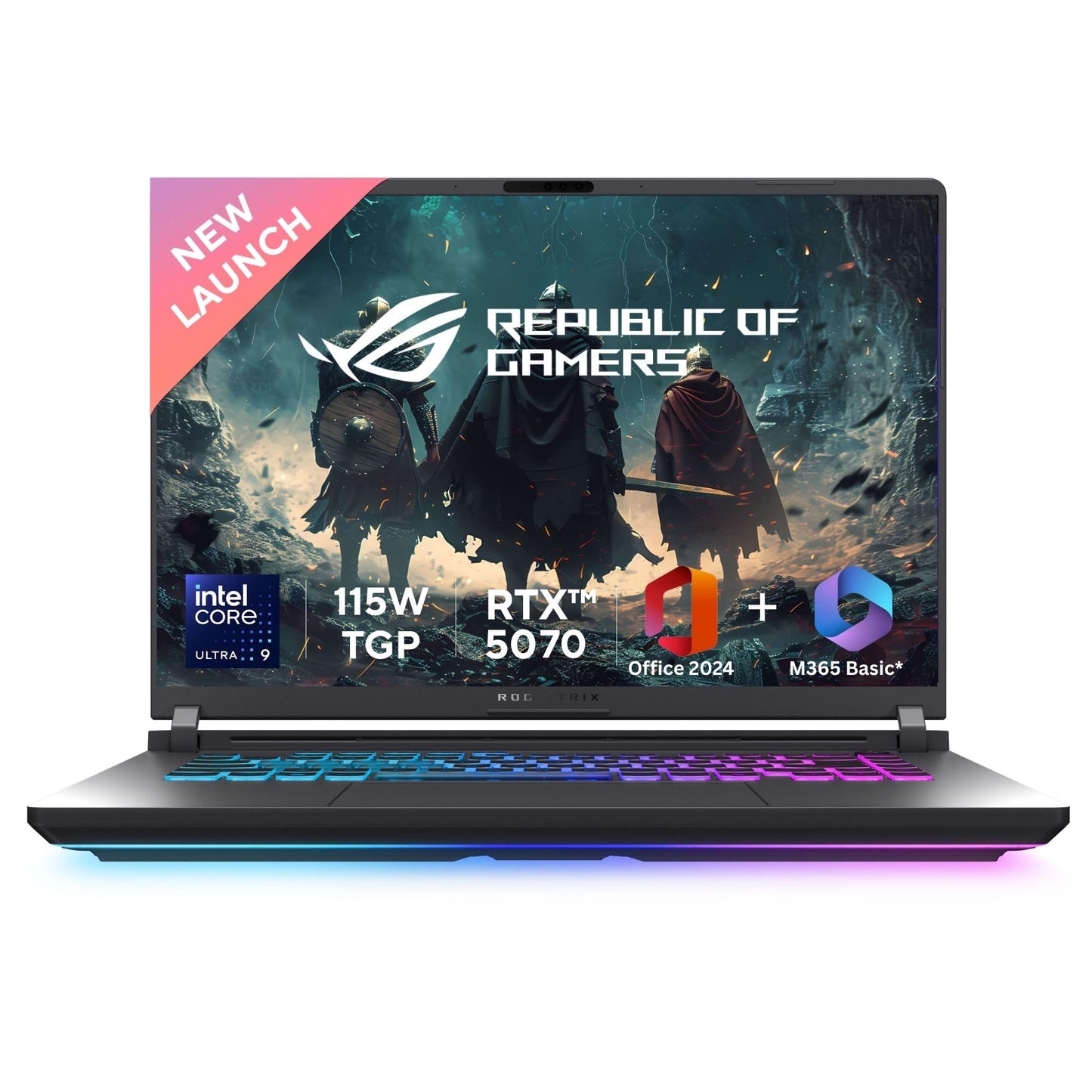 ASUS ROG Strix G16,Intel Core Ultra 9 275HX,Gaming Laptop(RTX 5070-8GB/115W TGP/32GB/1TB /2.5K QHD+/16"/240Hz/90WHrs/Windows 11/M365 Basic(1Year)*/Office Home 2024/Eclipse Gray/2.65 Kg)G615LP-S5022WS