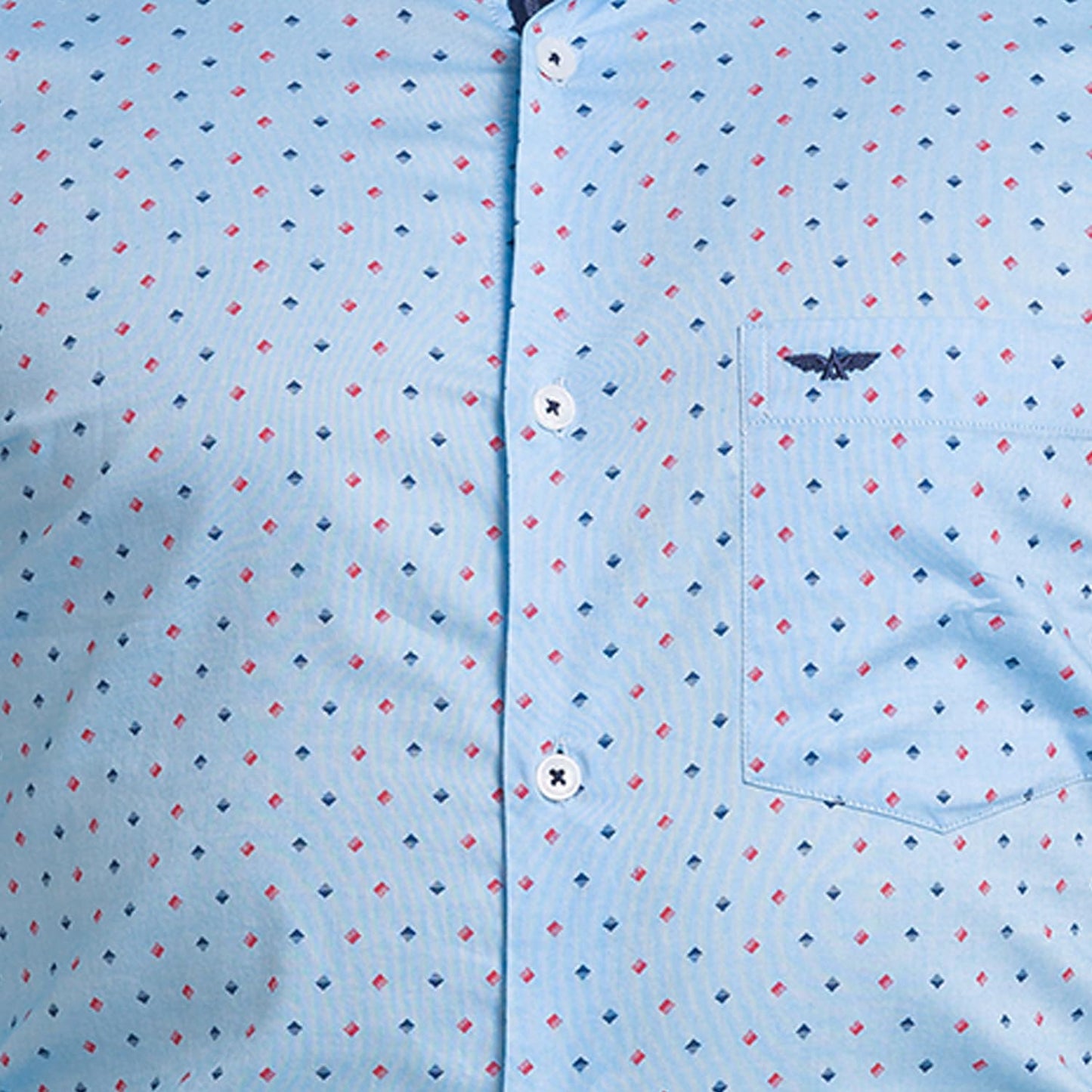 PARK AVENUE Men's Print Slim Shirt (Blue)