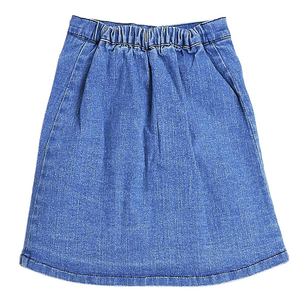 Hopscotch Girls Cotton Solid T-shirt and Skirt Set In Black Color For Ages 5-6 Years (JIG-3082401)