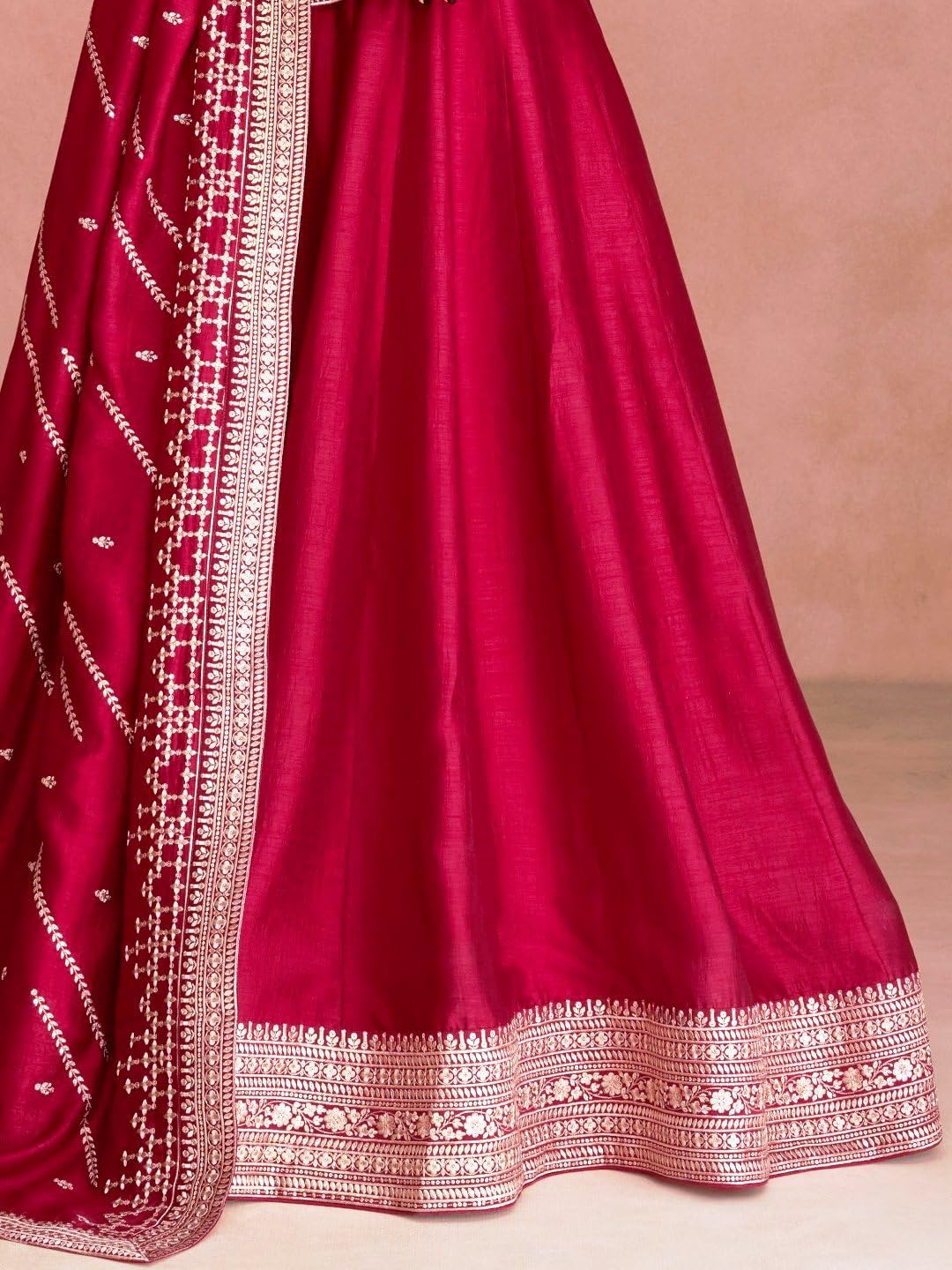 Girl's Fashion Hub's Pink Color Anarkali Gown with duaptta Set for Women || Ethnic Gown for Women (in, Alpha, M, Regular, Pink)