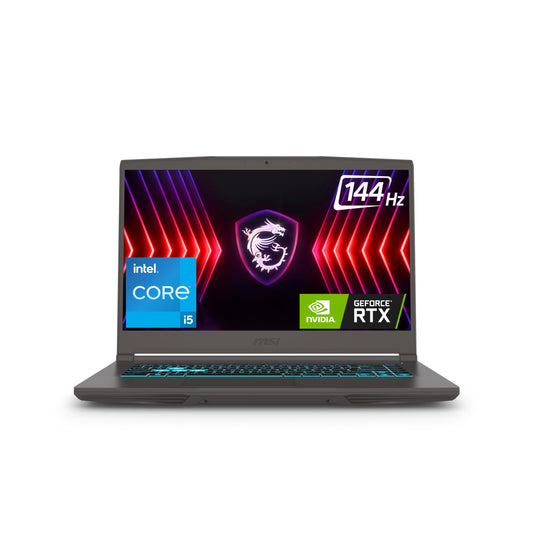 MSI Thin 15, Intel 12th Gen. Core i5-12450H, 40CM FHD 144Hz Gaming Laptop(16GB/512GB NVMe SSD/Windows 11 Home/NVIDIA GeForce RTX 3050,GDDR6 4GB /Cosmos Gray/1.86Kg), B12UC-1692IN