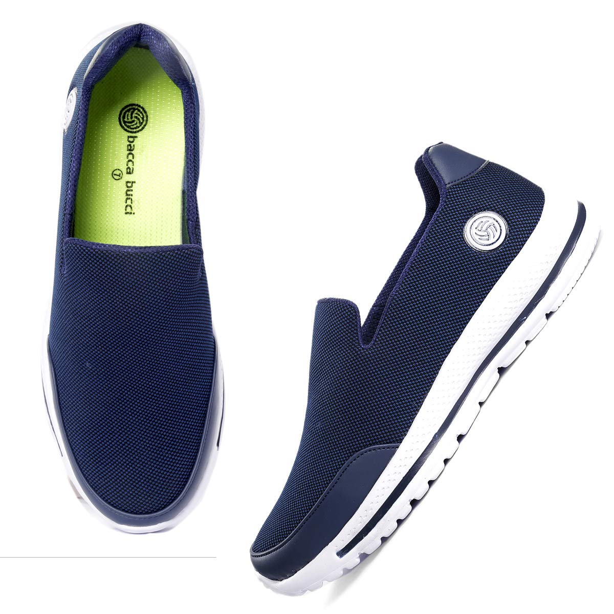 Bacca Bucci® Performance Men's Athletic Walking Comfortable Lightweight Incredible Walking Shoes for Men- Blue, Size UK12