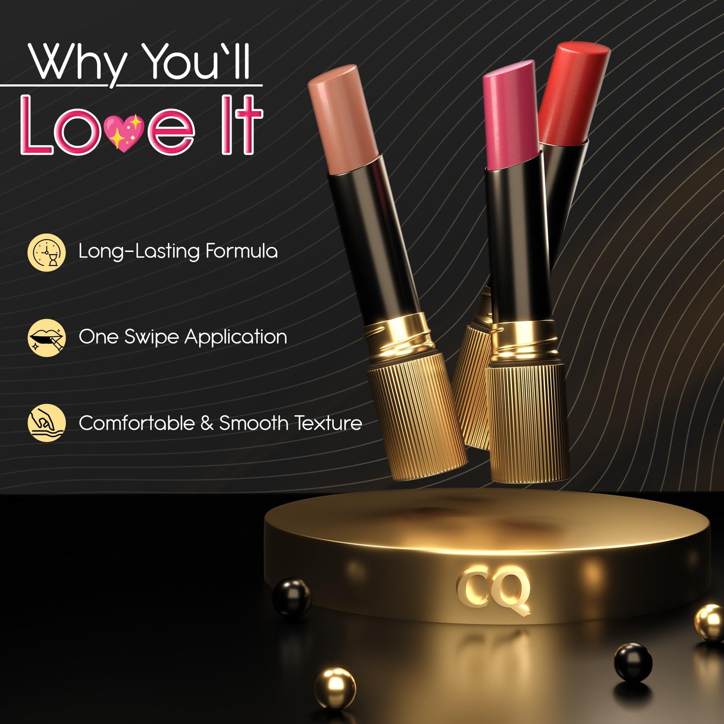 Colors Queen Hold Up Full Day Non-Transfer Matte Lipstick | Long Lasting and Weightless Formula | Intense Color Pay Off | Waterproof Lipstick for Women (117 - Call Me, 4g)