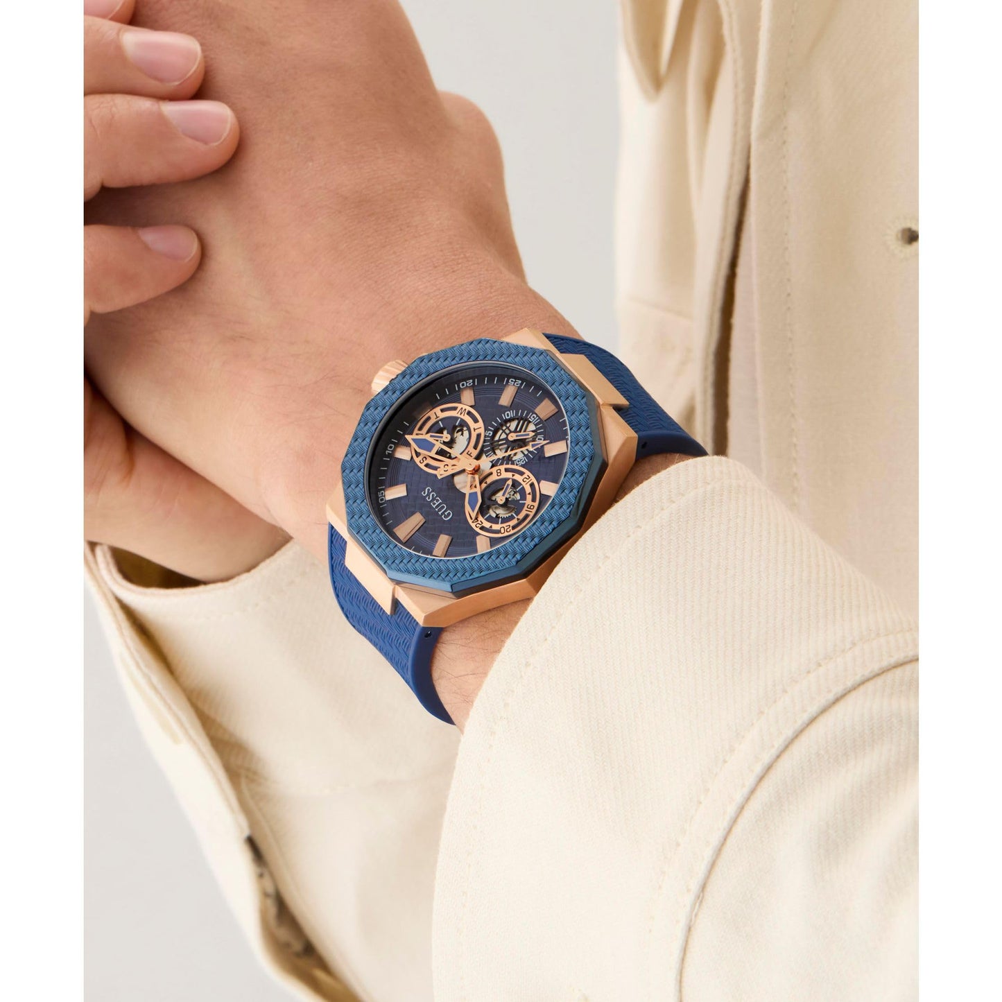 GUESS Analog Blue Dial Men's Watch-GW0853G3