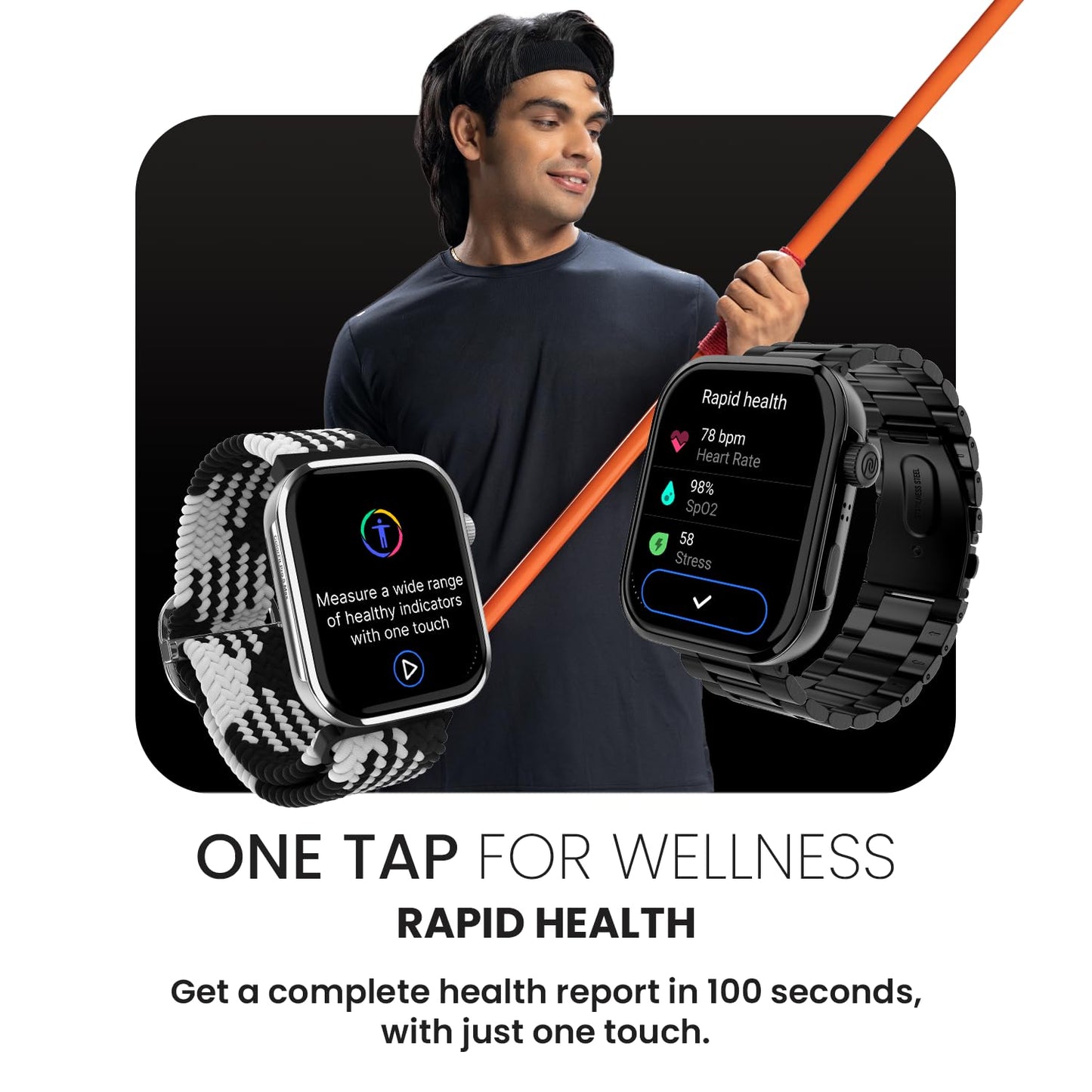 Noise Newly Launched ColorFit Pro 5 Max 1.96" AMOLED Display Smart Watch, BT Calling, Post Training Workout Analysis, VO2 Max, Rapid Health, 5X Faster Data Transfer - Classic Brown