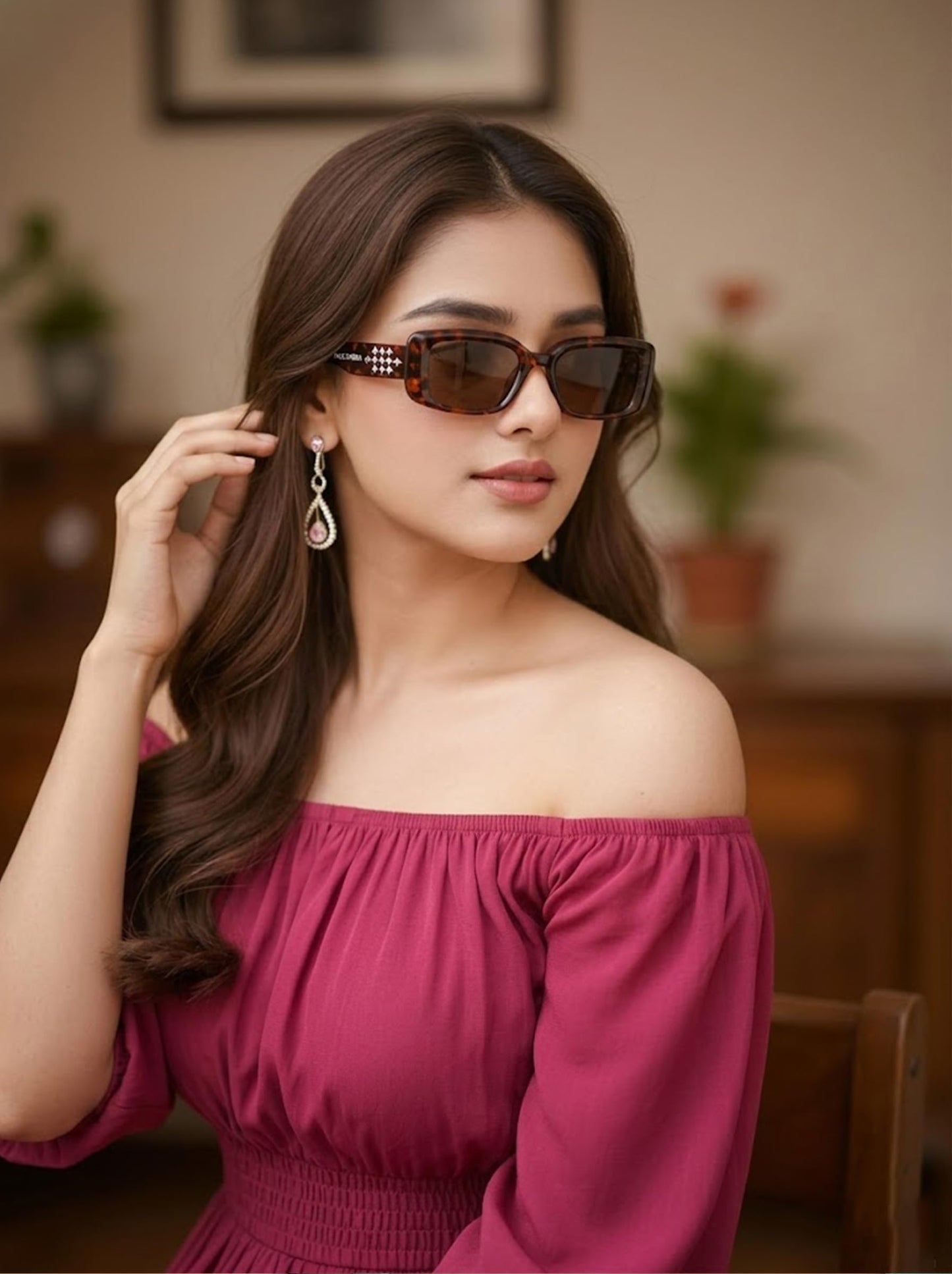 Vibe lens Stylish Oversized Square Sunglasses for Men & Women | Black Polycarbonate Frame | UV400 Protection | Classic Shades | Cooling Glass | Sun Glasses