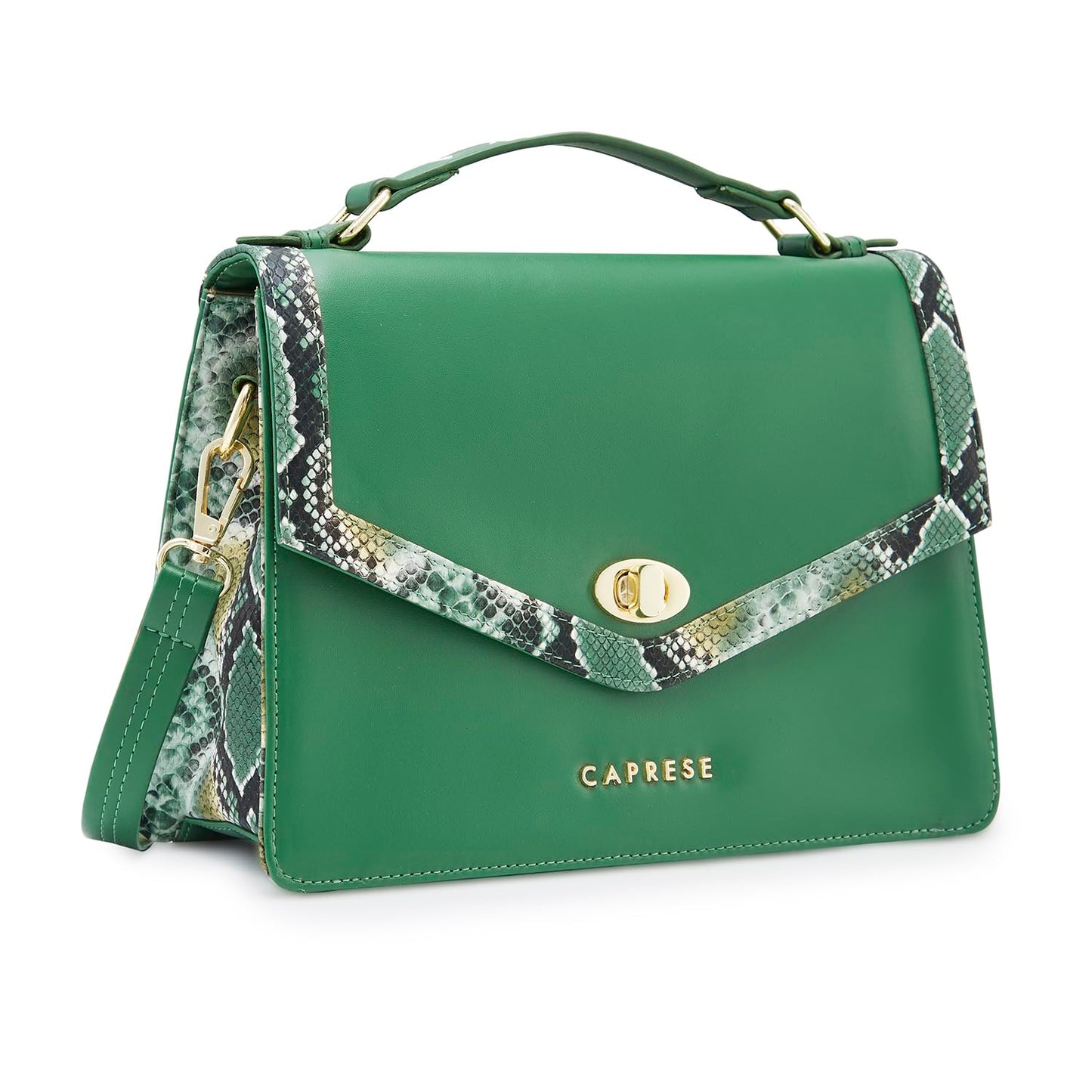 Caprese Oriana Sling Bag for Women (Medium, Dark Green)