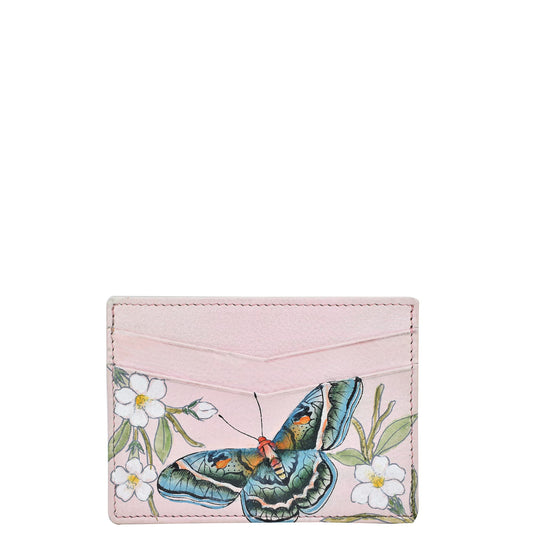 Anuschka Women’s Hand-Painted Genuine Leather Credit Card Case - Butterfly Melody