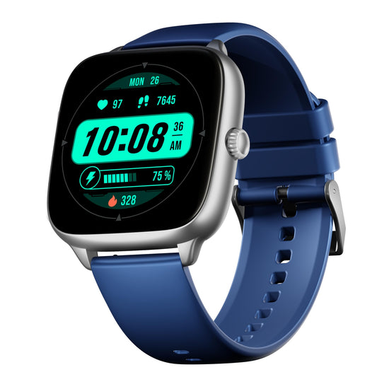 Boat Storm Verge, 1.72" (4.4 cm) Unisex Design, AuraVue Display with 20% Higher Brightness, Premium Metal Body, 80+ Sports Mode, Bluetooth Calling, Smart Watch for Men & Women (Deep Blue)