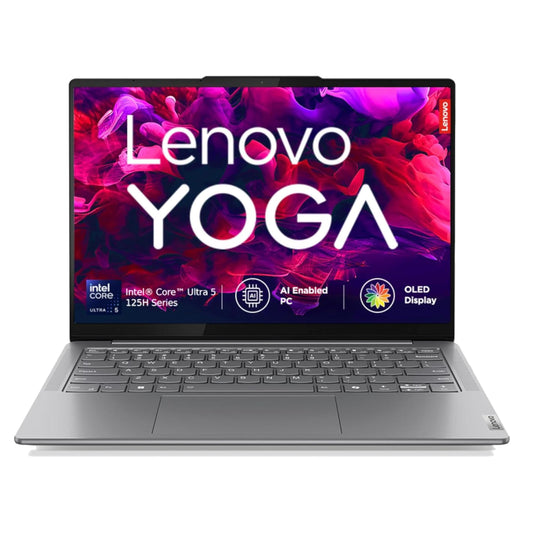 Lenovo Yoga Slim 7 Intel Core Ultra 5 125H 14"(35.5cm) WUXGA-OLED 400Nits Laptop (16GB RAM/512GB SSD/AI PC/2Wx4 Speakers/Windows 11/Office Home 2024/1Yr ADP Free/Grey/1.39Kg), 83CV0085IN