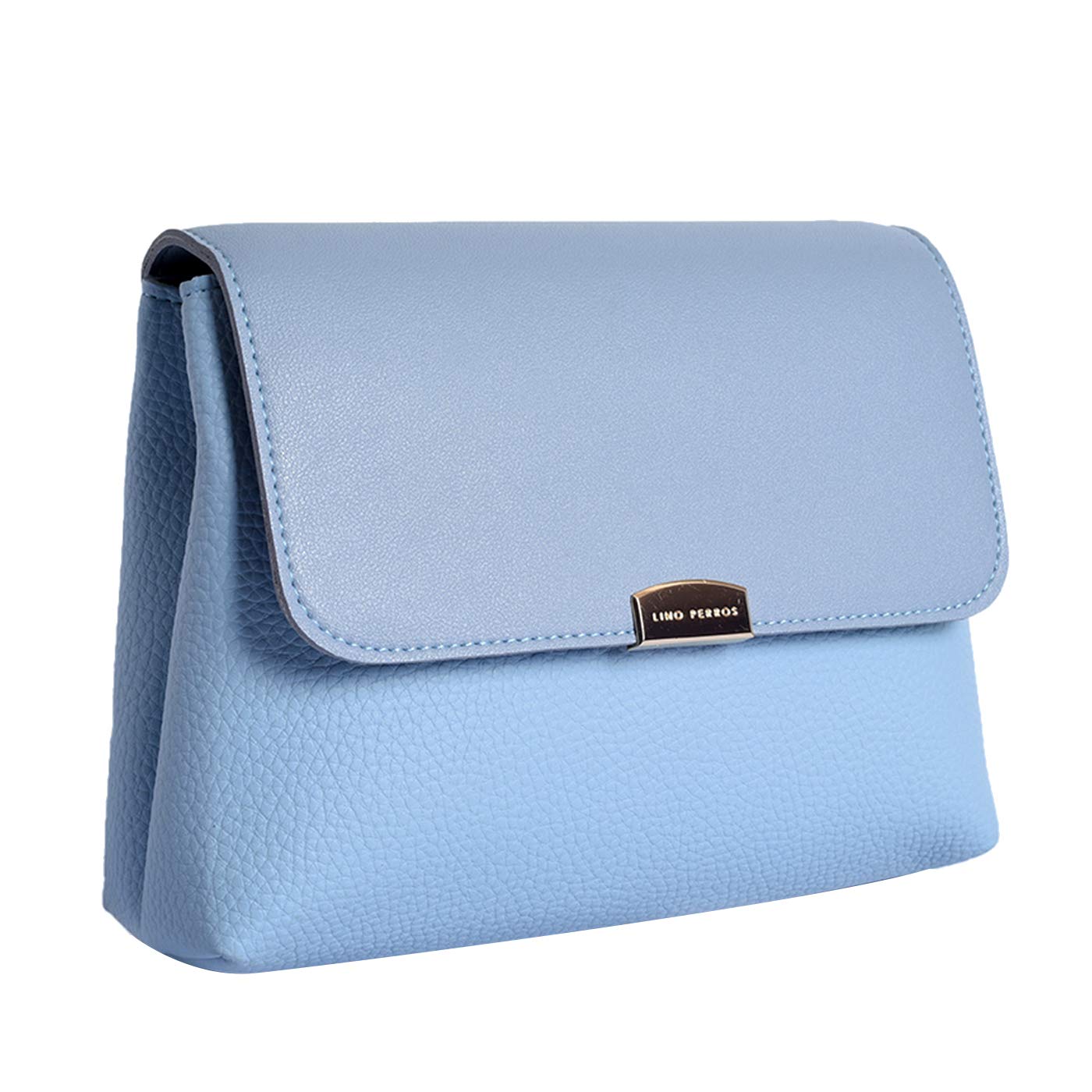 Lino Perros Lavender Faux Leather Sling Bag (BLUE)