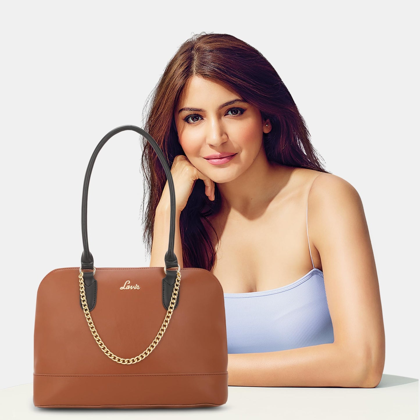 Lavie Women's Camilla Chain Medium Dome Satchel Bag | Satchel Handbag for Work | Ladies Purse | Stylish Shoulder Bag | Gift for Women