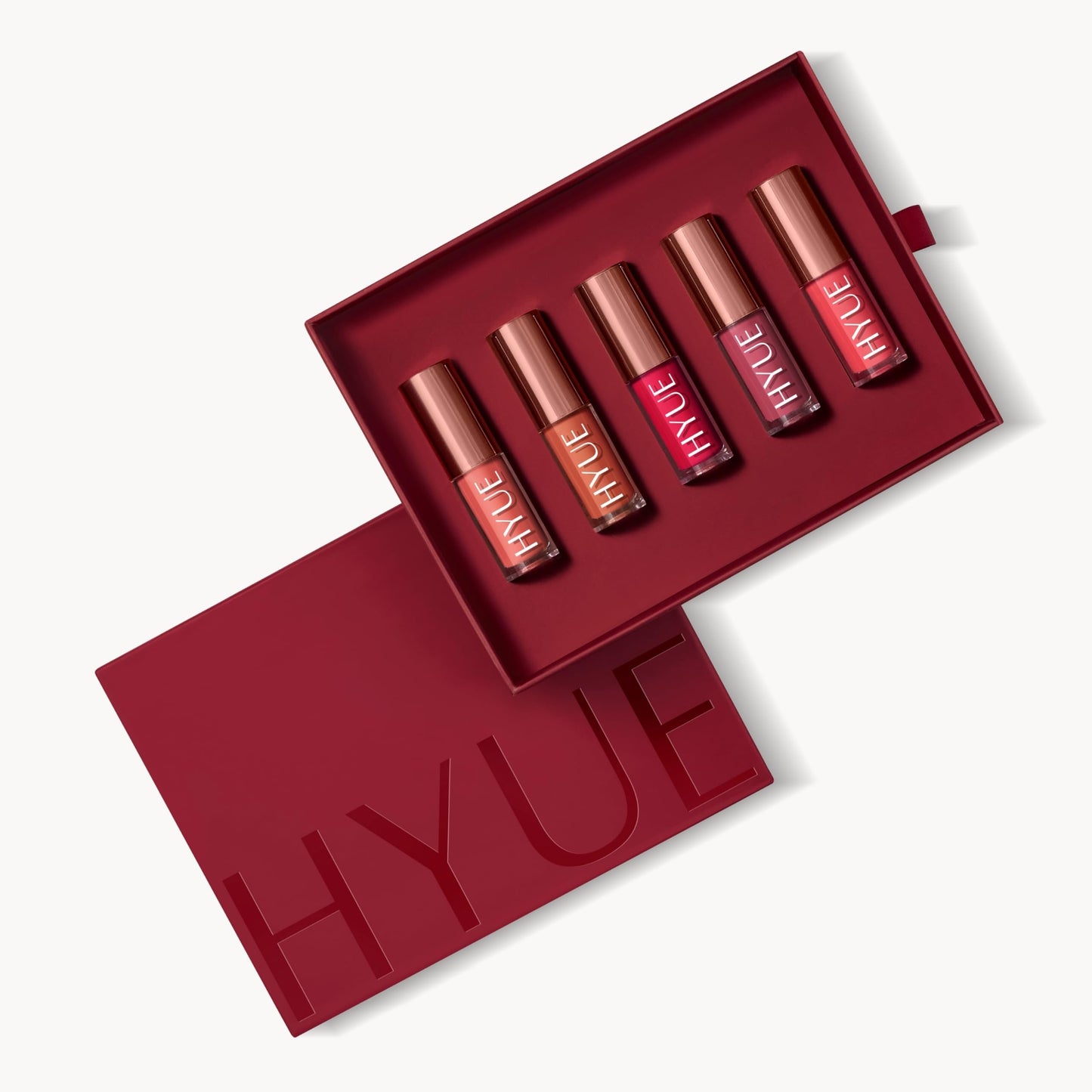 HYUE HydraMatte™ Liquid Lipstick | The Signature Set: Corallina, Biscotti Hottie, Terracotta Tease, Mauve-licious, Fine Wine | 11ml | Soft-Matte Long-Wear | With Jojoba, Almond & Gooseberry Extracts