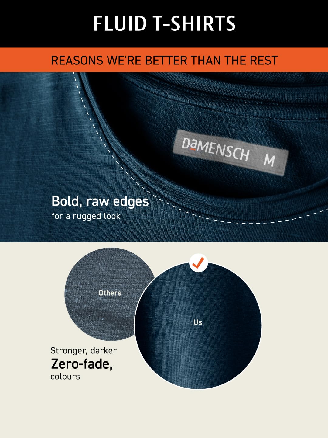 DAMENSCH Men’s Fluid Casual Solid Monochrome Elemental Tees- Mineral Maroon- Large