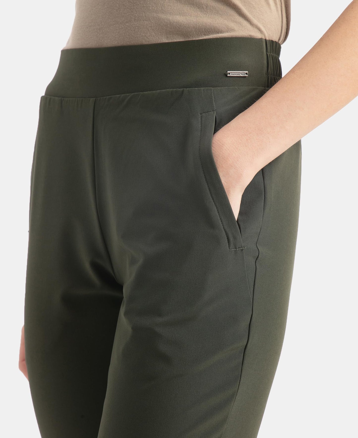 Jockey IW35 Women's Environment Friendly Recycled Microfiber All Day Pants with StayFresh Treatment_Olive_XXL