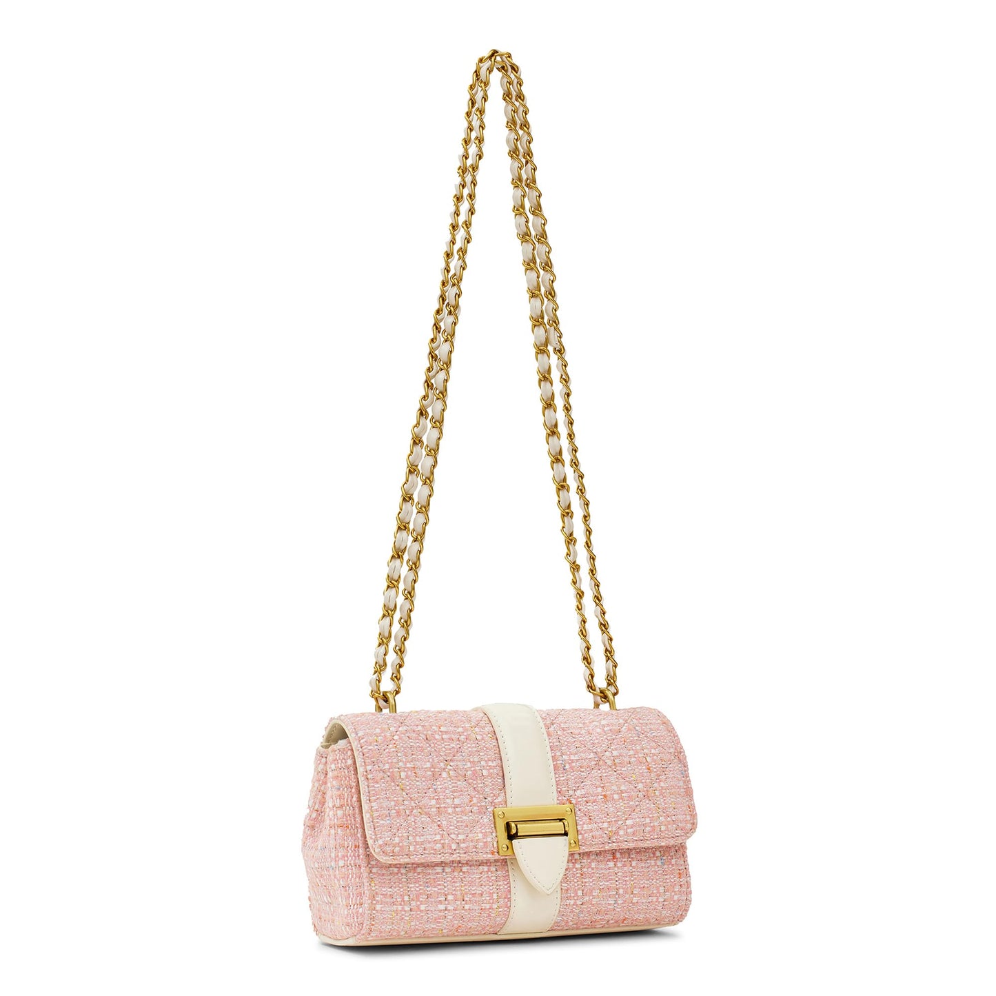 Miraggio Estelle Crossbody/Shoulder Bag with Convertible Sling (Tweed Pink)