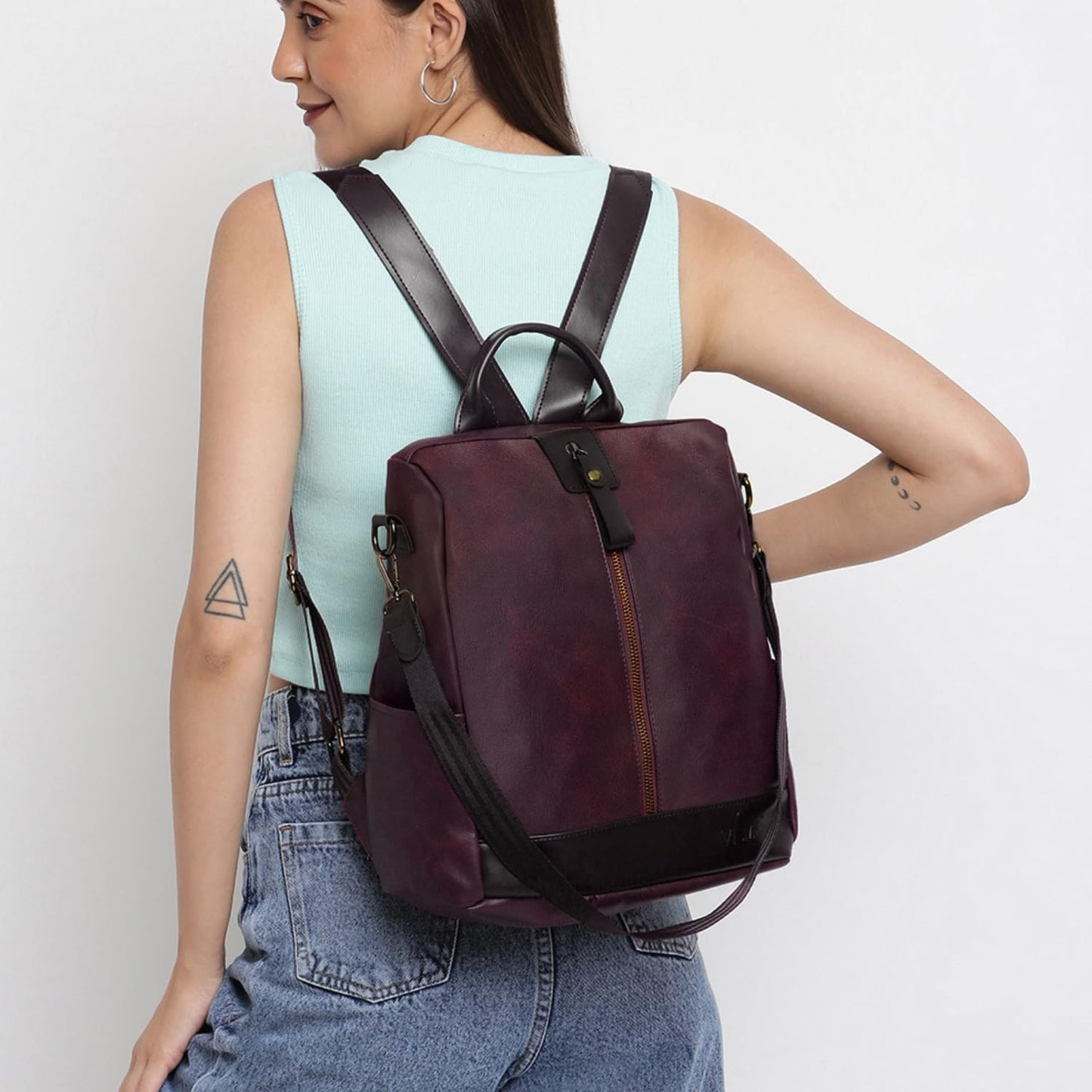 VISMIINTREND Backpack Bags for Women/Girls Stylish| Shoulder Sling Handbag Purse| Office | Travel | College | Daily-Use | Convertible |13 Inch Laptop Backpacks | Corporate Gifts|Rakhi Gift for Sister