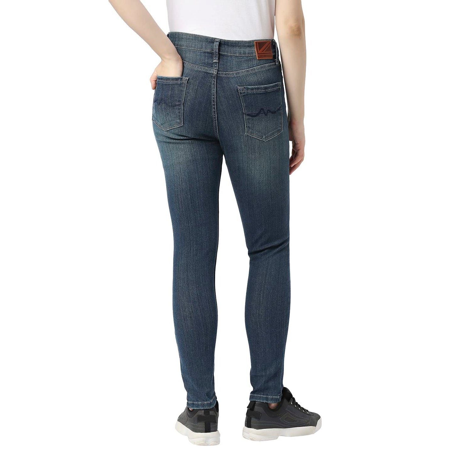 Pepe Jeans Women's High Rise Skinny Fit Jeans Blue
