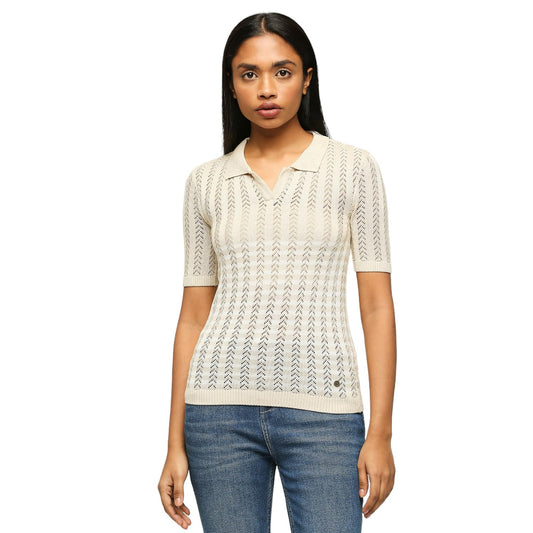 Pepe Jeans Women's Regular Fit T-Shirt (PL702111_Beige