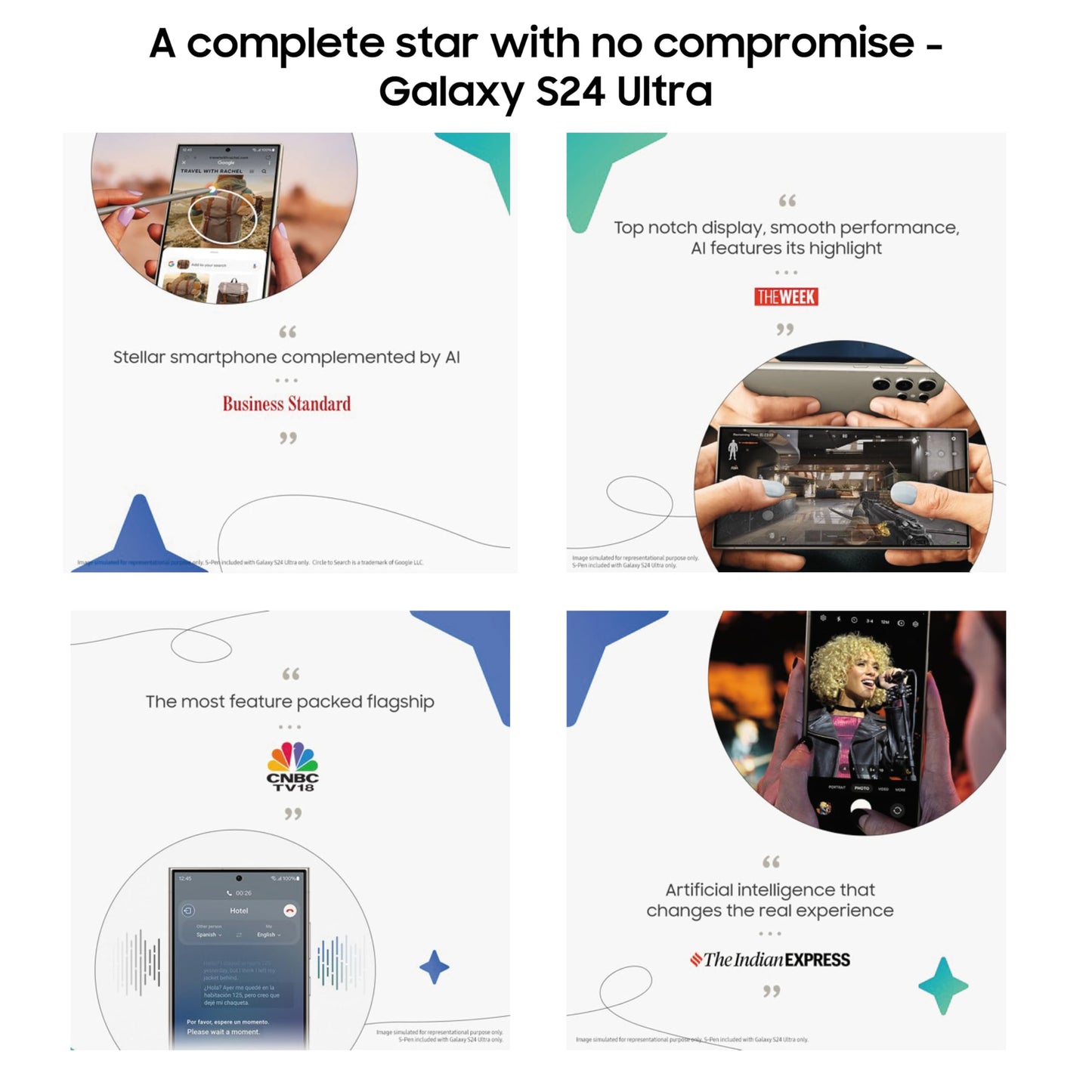 Samsung Galaxy S24 Ultra 5G AI Smartphone with Galaxy AI (Titanium Gray, 12GB, 256GB Storage), Snapdragon 8 Gen 3, 200 MP Camera with ProVisual Engine and 5000mAh Battery