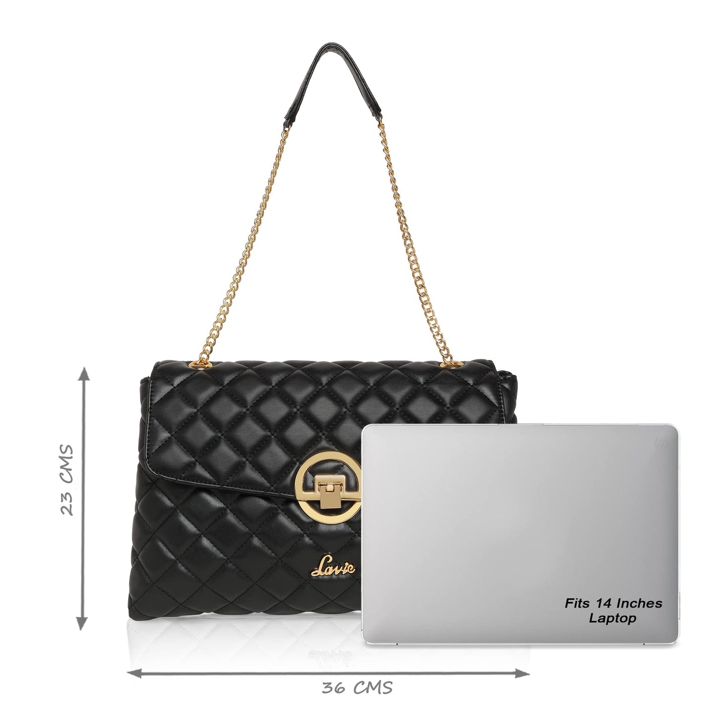 Lavie Women's Quilt Eden Flap Satchel Handbag for Women | Satchel Bag for Work | Ladies purse | Stylish Shoulder Bag | Gift For Women