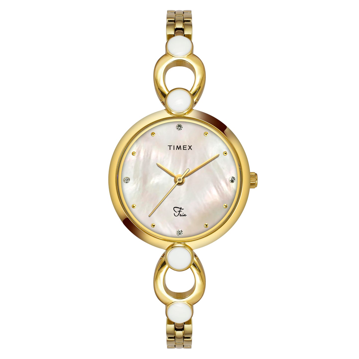 TIMEX Fria Women Off White Round Analog Watch - TWEL18101