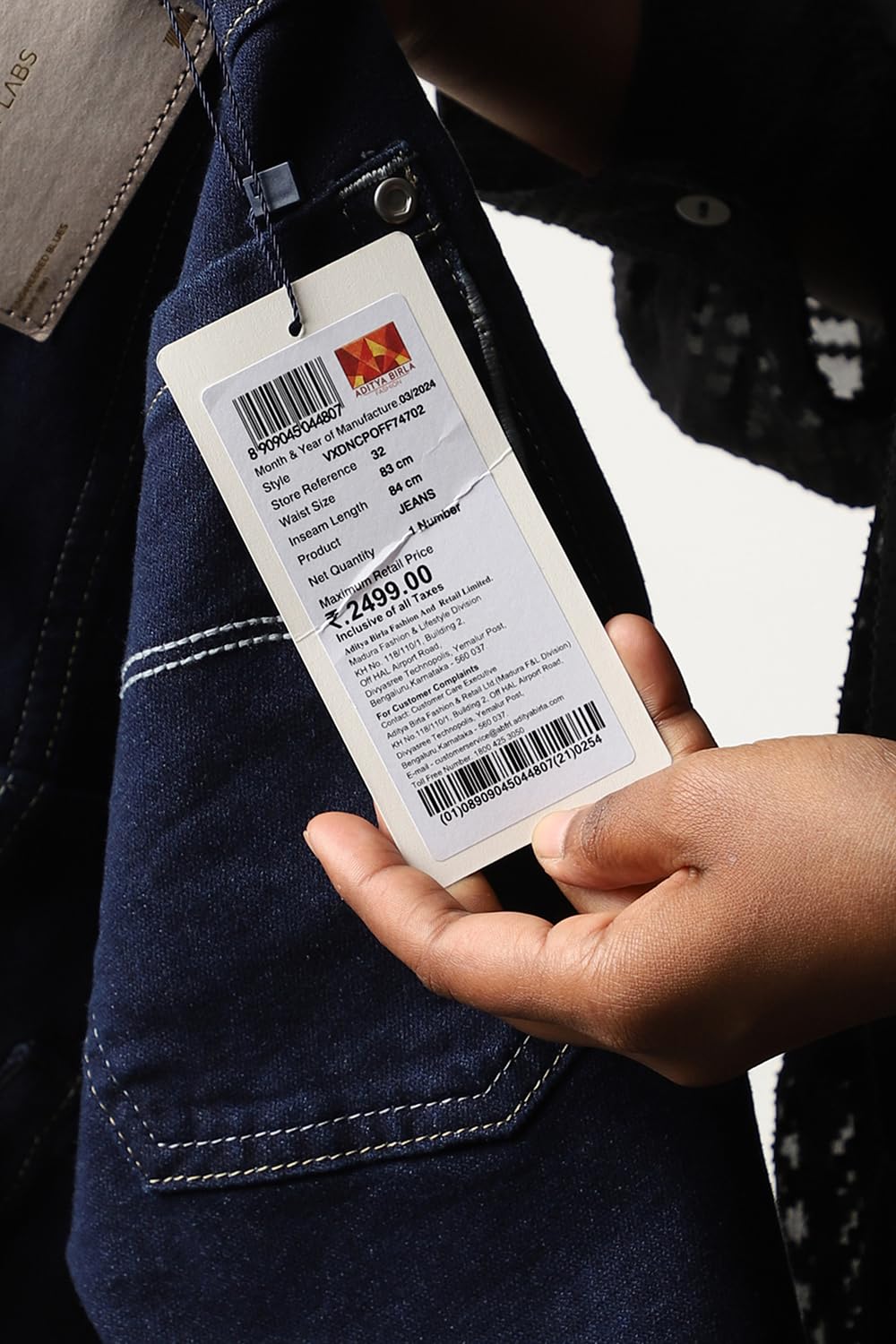 Van Heusen Men's Slim Jeans (VXDNCPOFF74702_Navy