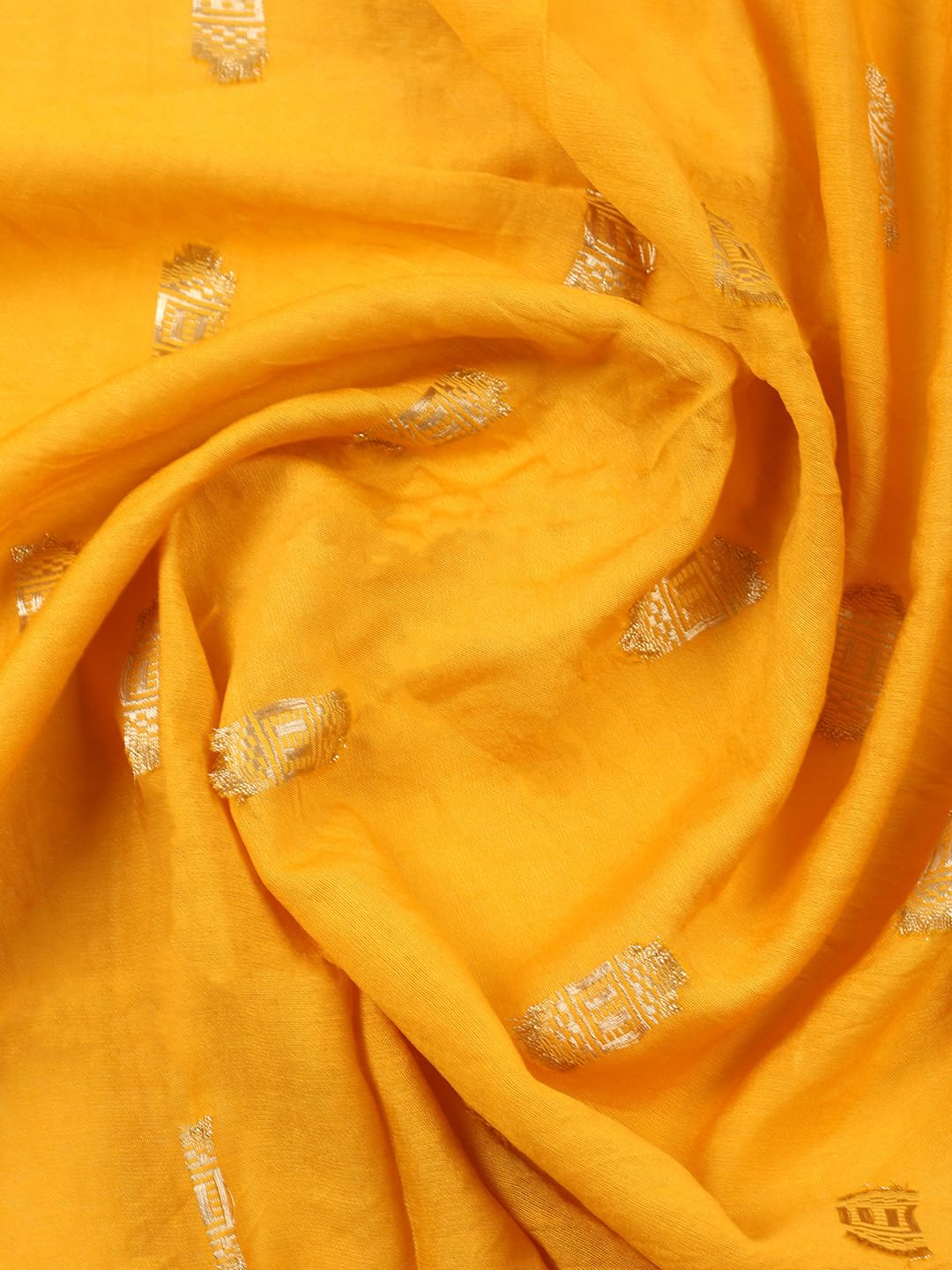 Meena Bazaar Printed Cotton Unstitched Kurta with Bottom & Dupatta