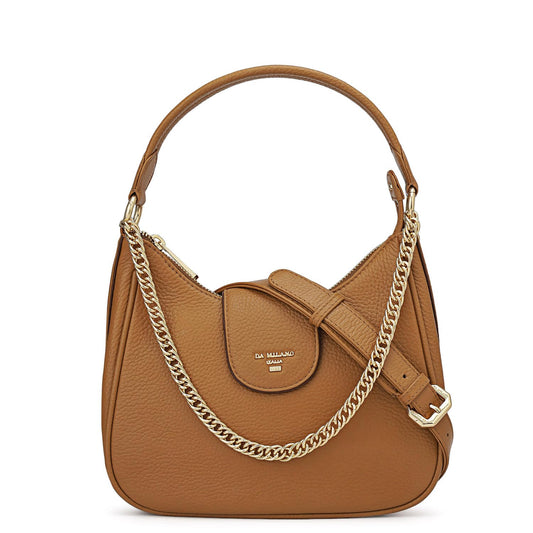 Da Milano Leather Sling Bag for Women - Brown (01682OL)