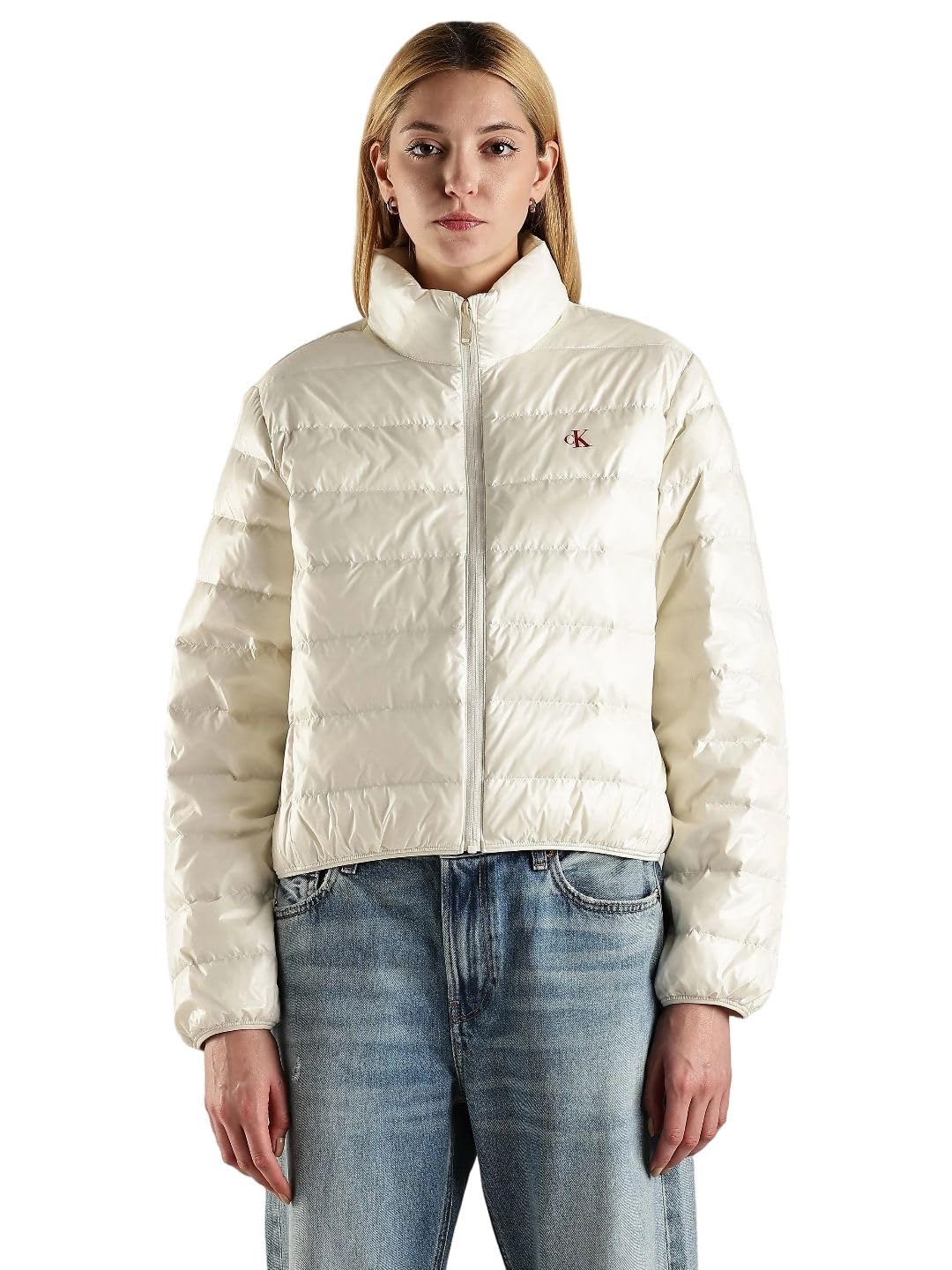 Calvin Klein Jeans Regular Fit Nylon High-Neck Puffer Jacket