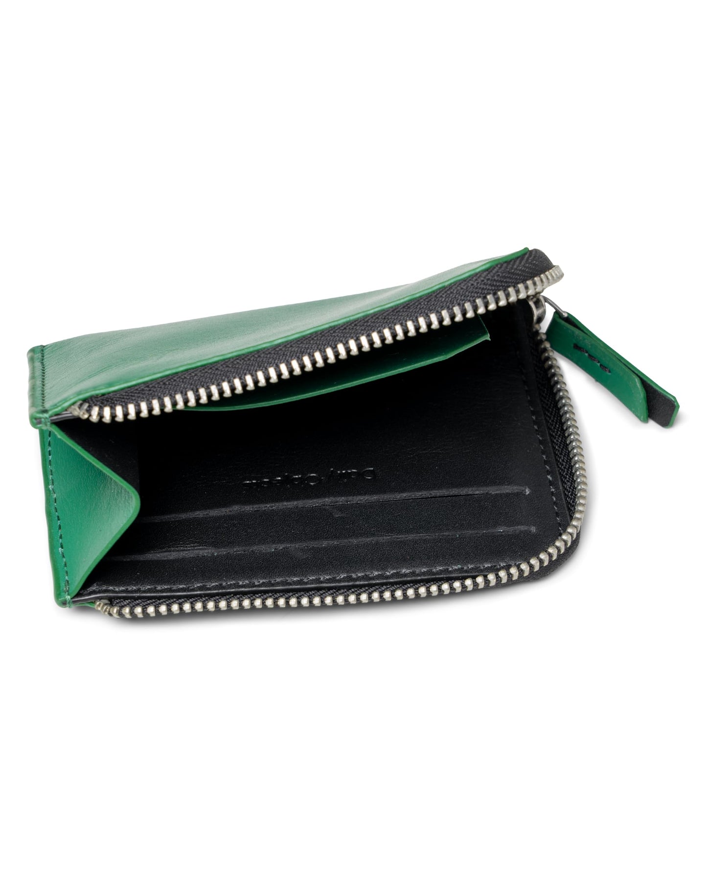 DailyObjects Green Even L-Zip Wallet | Men Women | Premium Design | Full-Grain Leather | Handcrafted | Card - Card - Coins Holder | Dual-Tone Colorways | Meticulous Stitching | Sleek and Soft Form