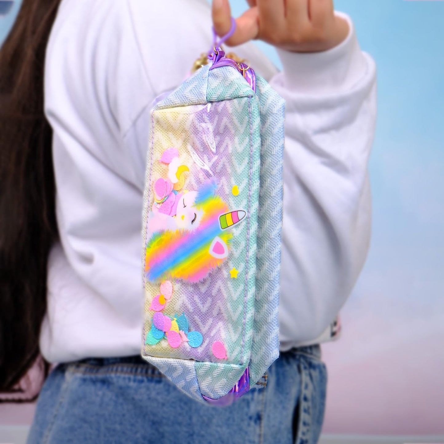 Whimsy Beauty 5-Piece Organic Makeup Kit for Girls, Preteens & Teens | Safe & Skin-Friendly Beauty Set | Non-Toxic Real Toy Makeup | Eye Glitter, Lip Cheek Tint, Kids Lip Gloss & Mermaid Brushes