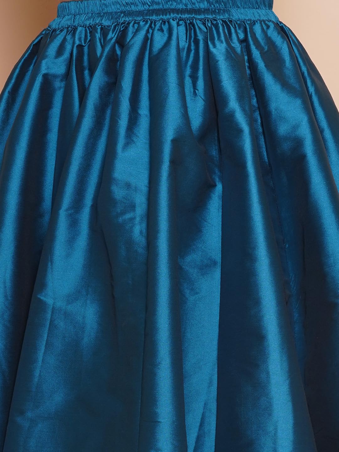 Bitiya by Bhama Girls Blue Floral Printededed Ready to Wear Lehenga & Blouse with Shrug