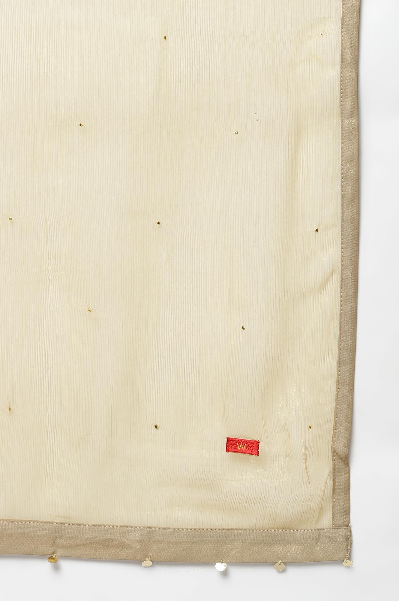 W for Woman Golden Chiffon Dupatta With Sequin