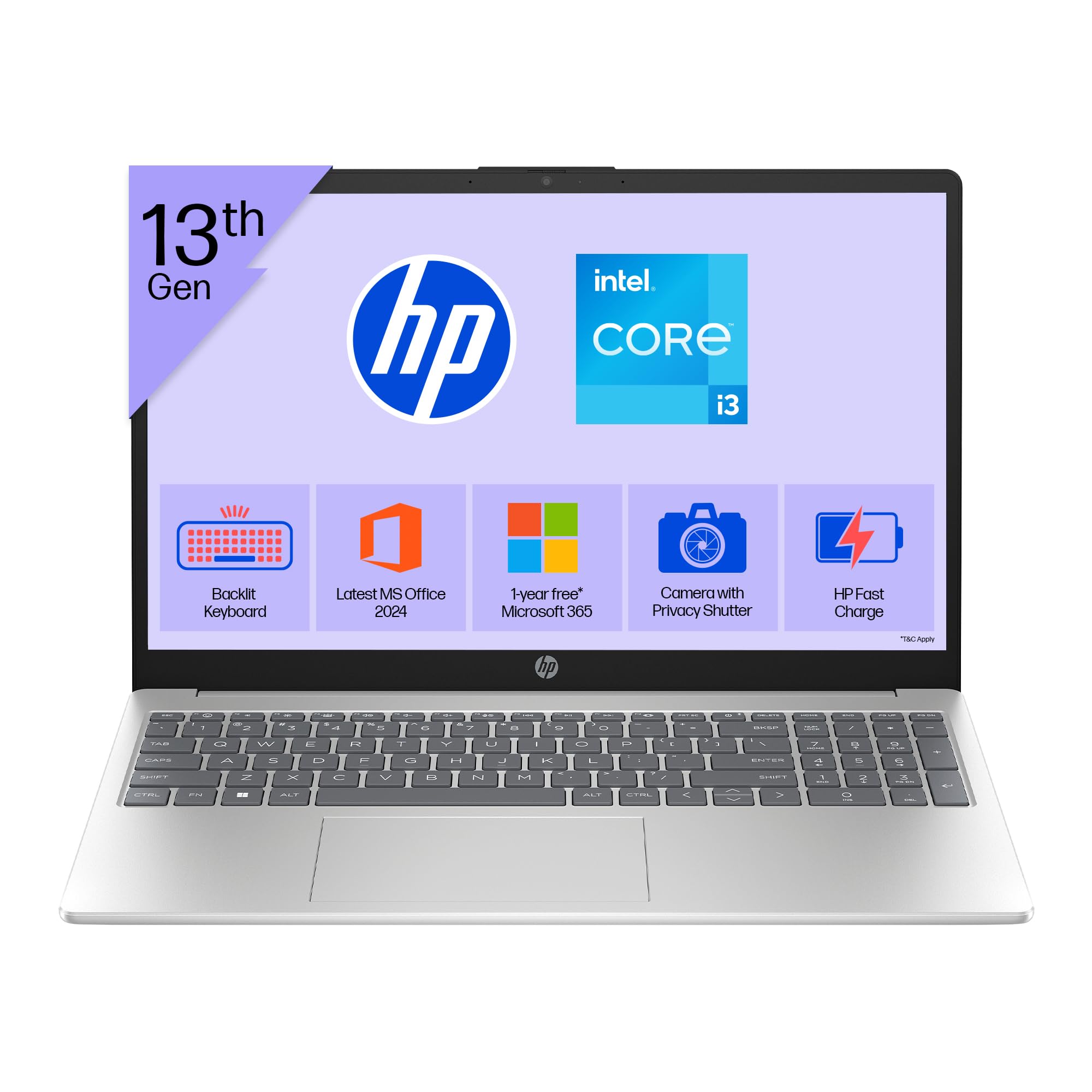 HP 15, 13th Gen Intel Core i3-1315U, (8GB DDR4,512GB SSD) Anti