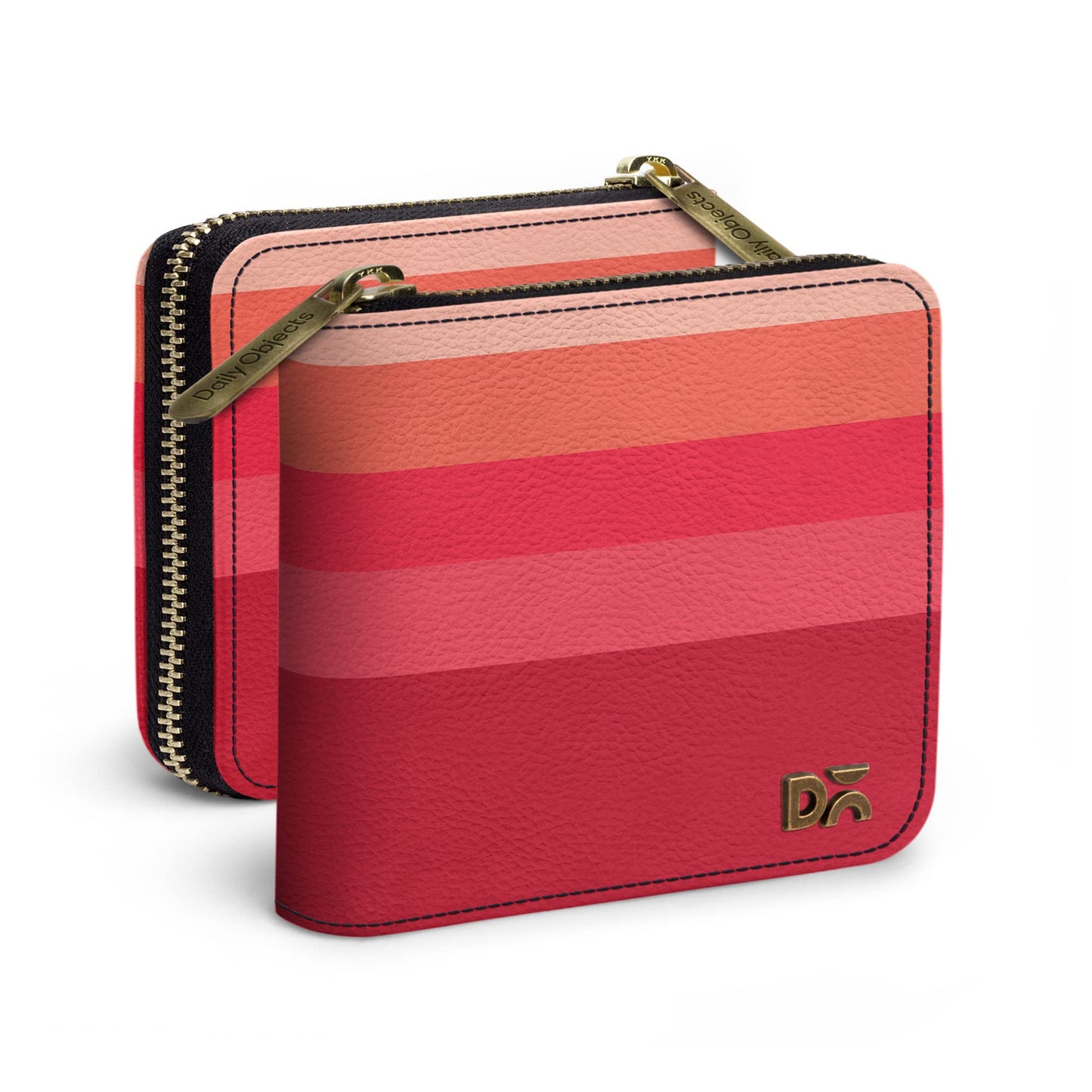 DailyObjects Berry Quin Women's Zip Card and Coin Wallet | Made with Vegan Leather Material | Slim and Easy to Fit in Pocket