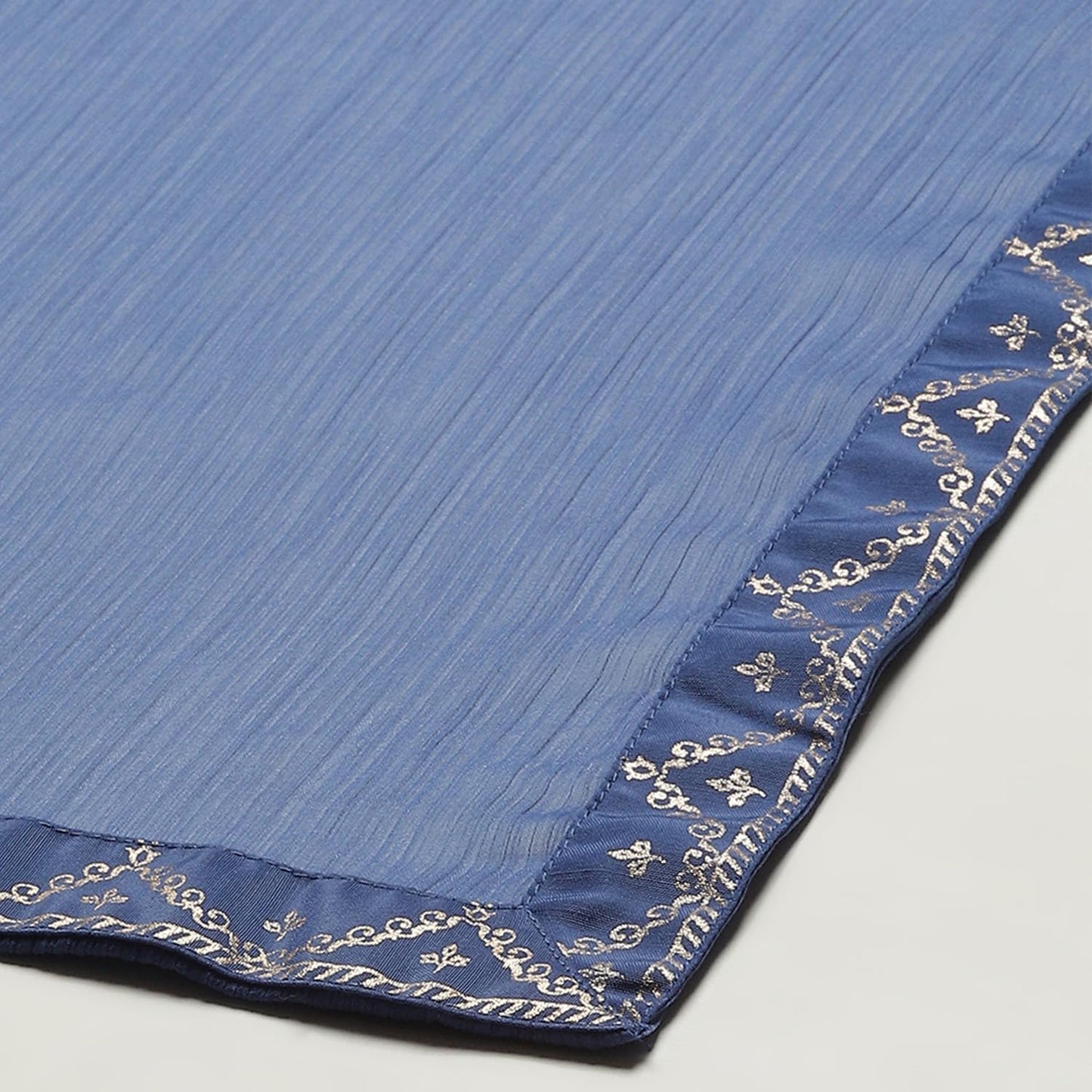 BIBA Women Printed Narrow Polyester Salwar Kurta Dupatta(Skdassorted7666E_Blue_36)