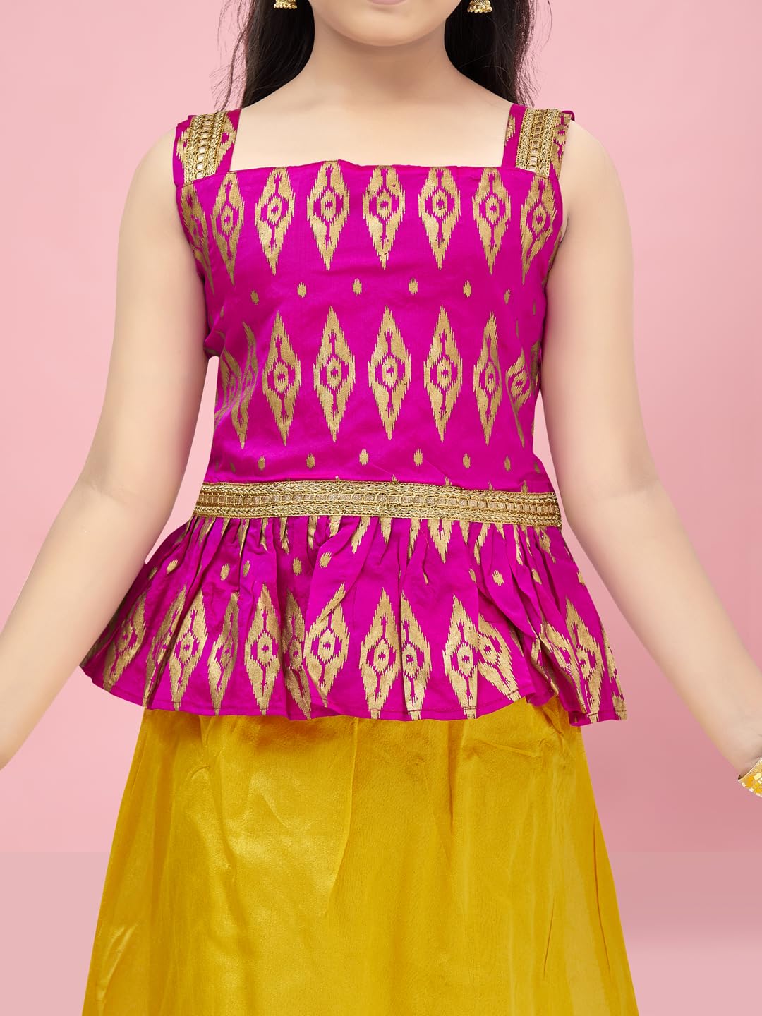 Aarika Girls Rani-Yellow Color Lehenga Choli Set (LCH-23208-RANI-YELLOW-32)