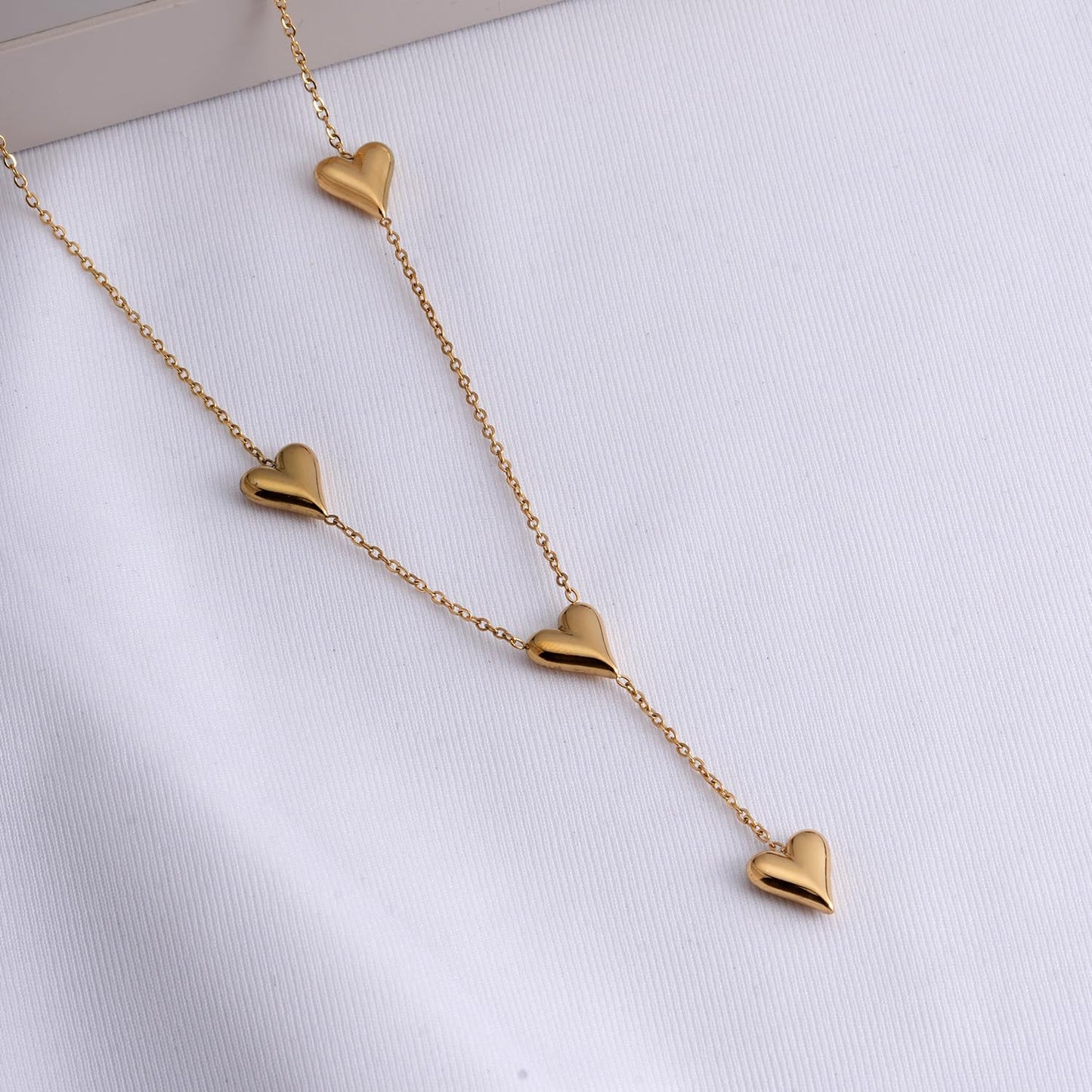 PALMONAS Heartstrings Gold Necklace for Womens - Waterproof & Anti-Tarnish, Gift for Girls & Women