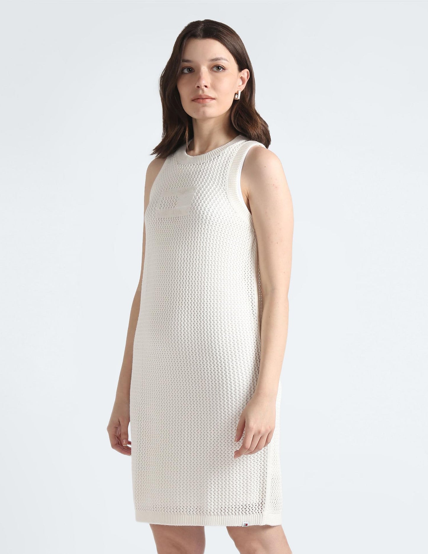 Tommy Helfiger Women White Color Dress (S)