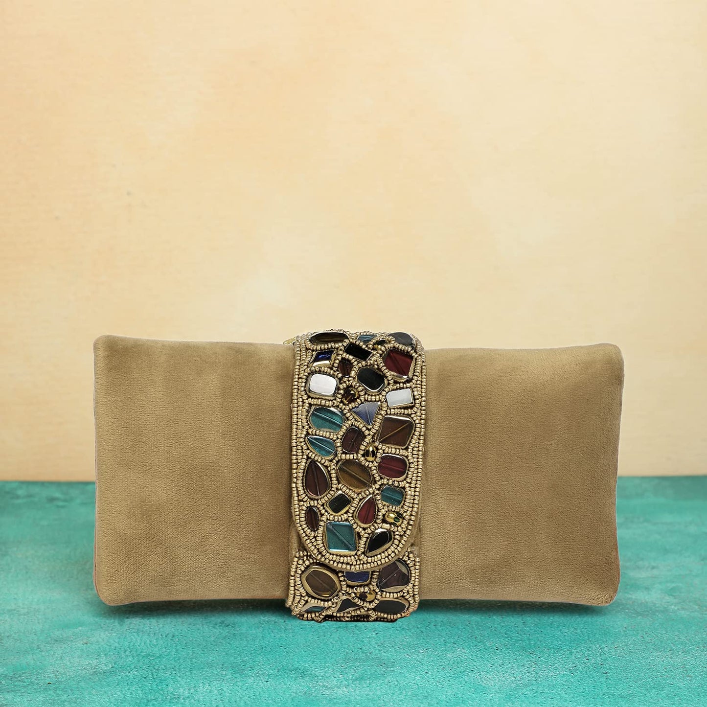 Peora Brown Clutch Purses for Women Handmade Evening Sling Handbag Stylish Bridal Fashion Clutch Bag for Girls (C118BR)