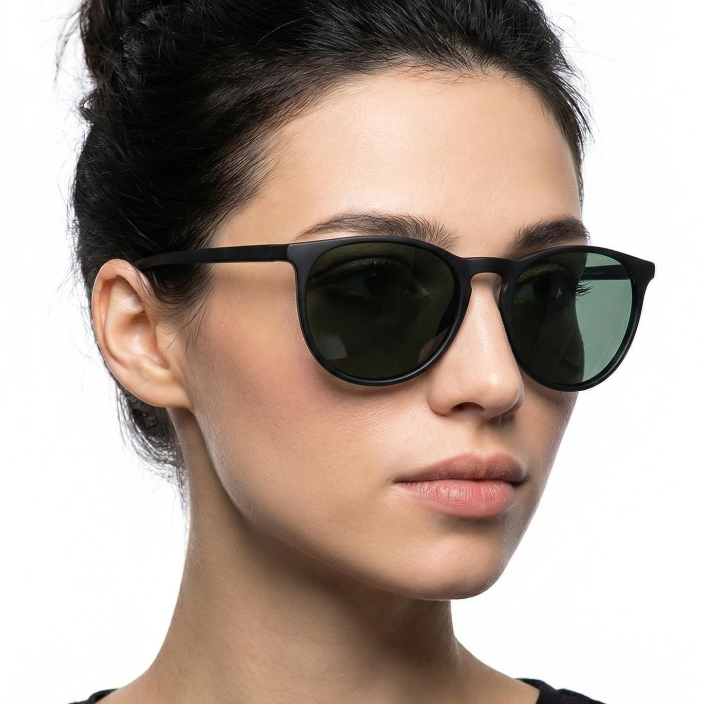 Vincent Chase By Lenskart | Black Full Rim Round | Polarized Stylish Sunglasses | 100% UV Protected | For Men & Women (Wide, VC S14460)