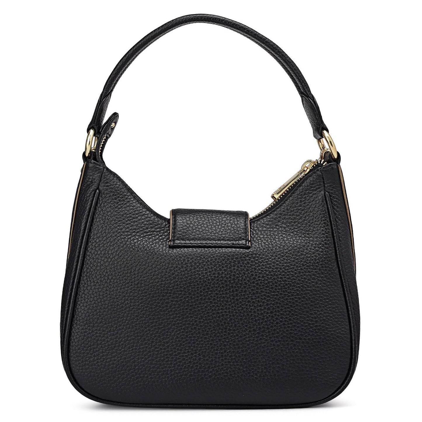 Da Milano Leather Sling Bag for Women - Black (01682OL)