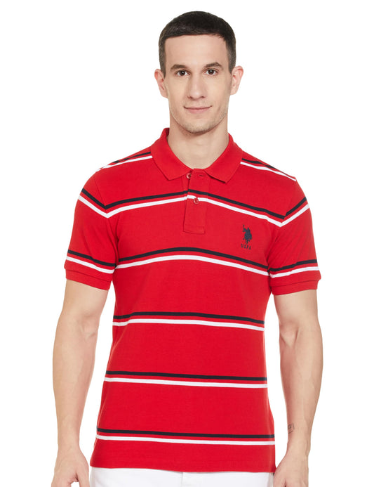 U.S. POLO ASSN. Men's Slim T-Shirt (USTSHS1571_Red