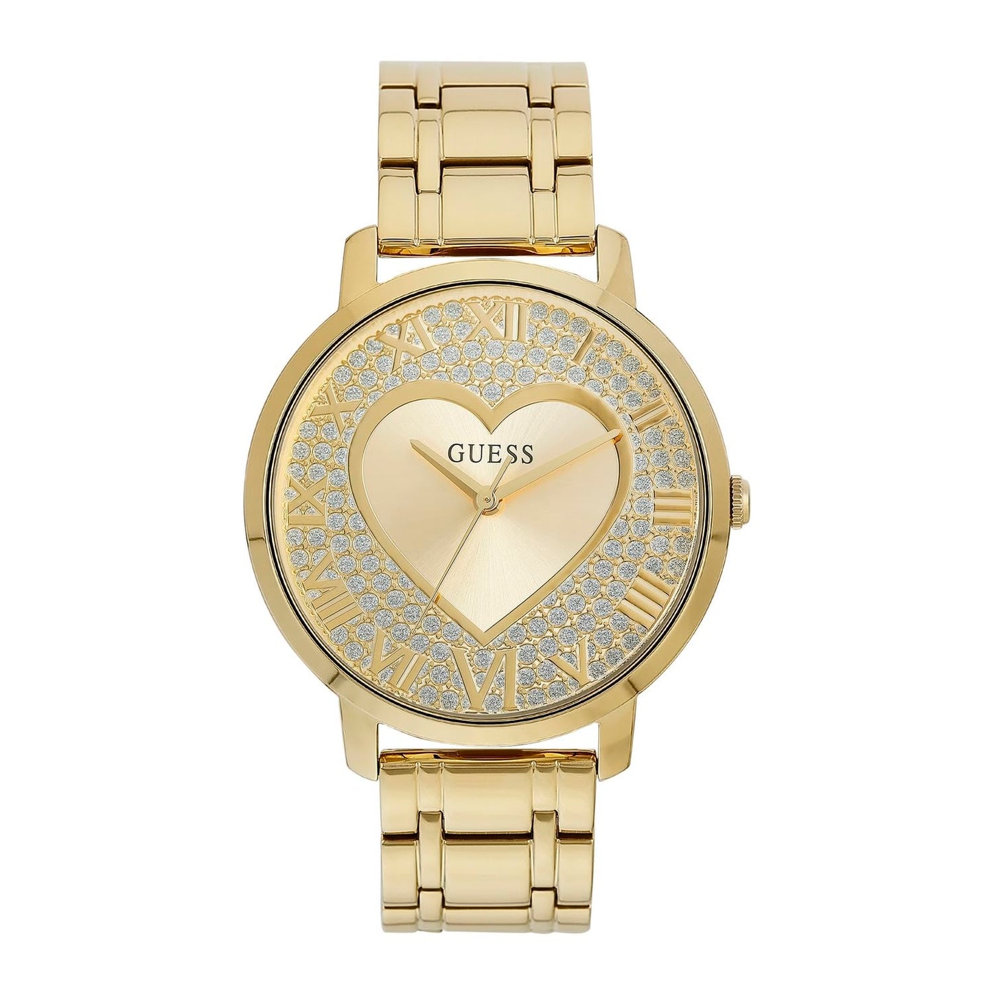 GUESS Stainless Steel Analog Gold Dial Women's Watch-U1400L2M