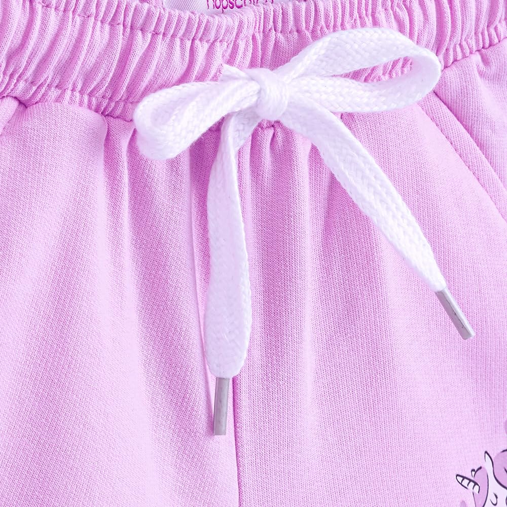 Hopscotch Girls Regular Purple Cartoon Print Shorts for Ages (4-5 Years)