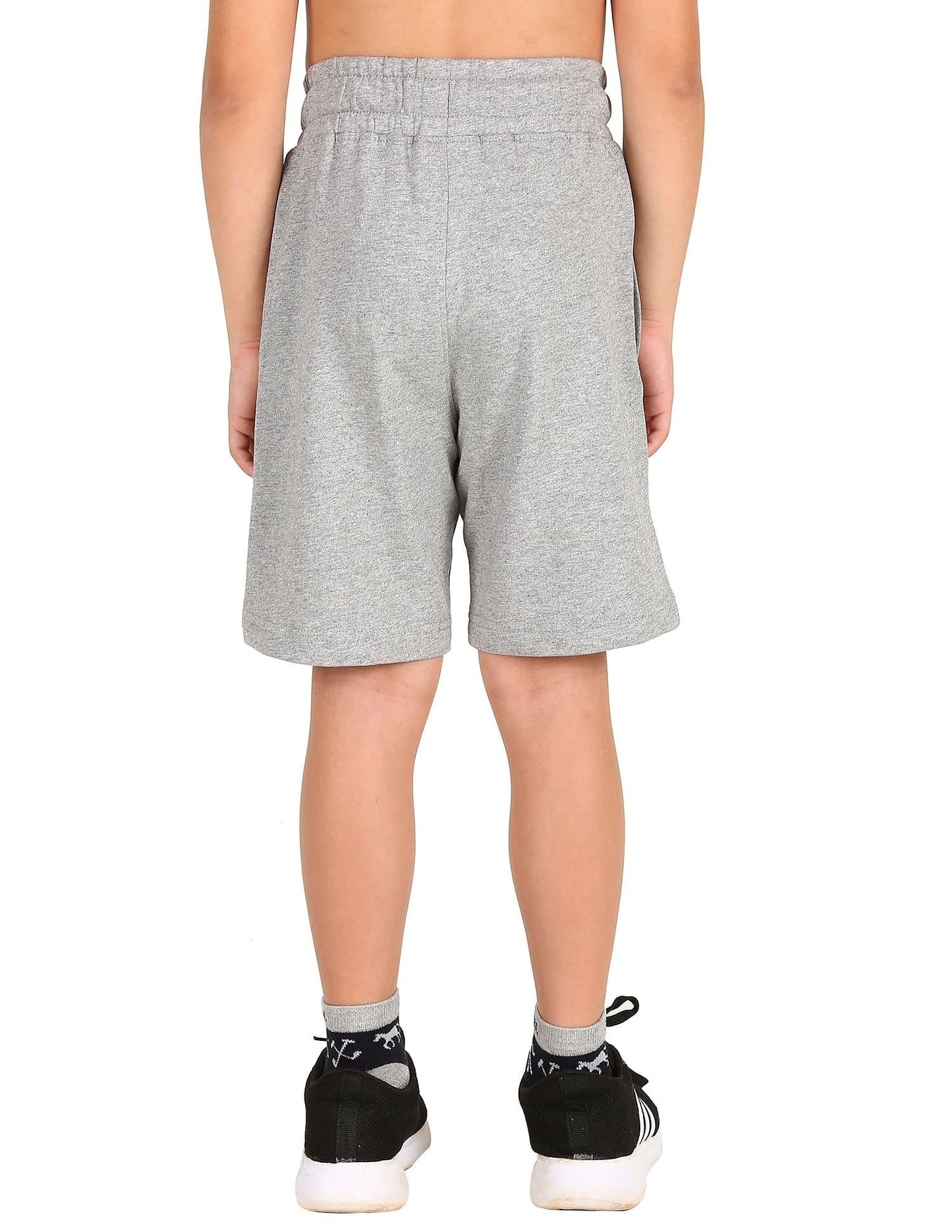 U.S. POLO ASSN. Boy's Cotton Heathered IKSA Shorts - Pack of 1 (GREY MELANGE L)