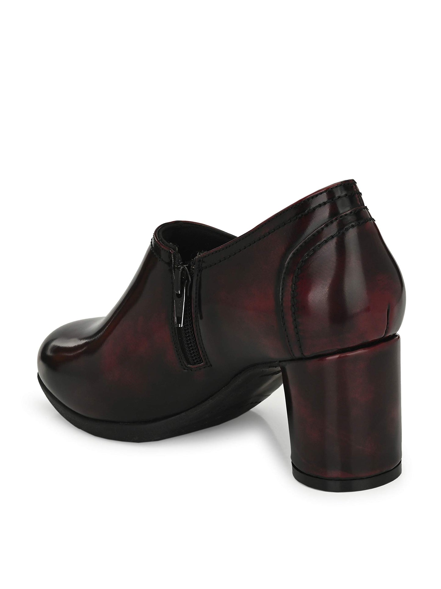 Delize Womens Brown/Cherry mid Heel Shoes (Cherry, Numeric_4)