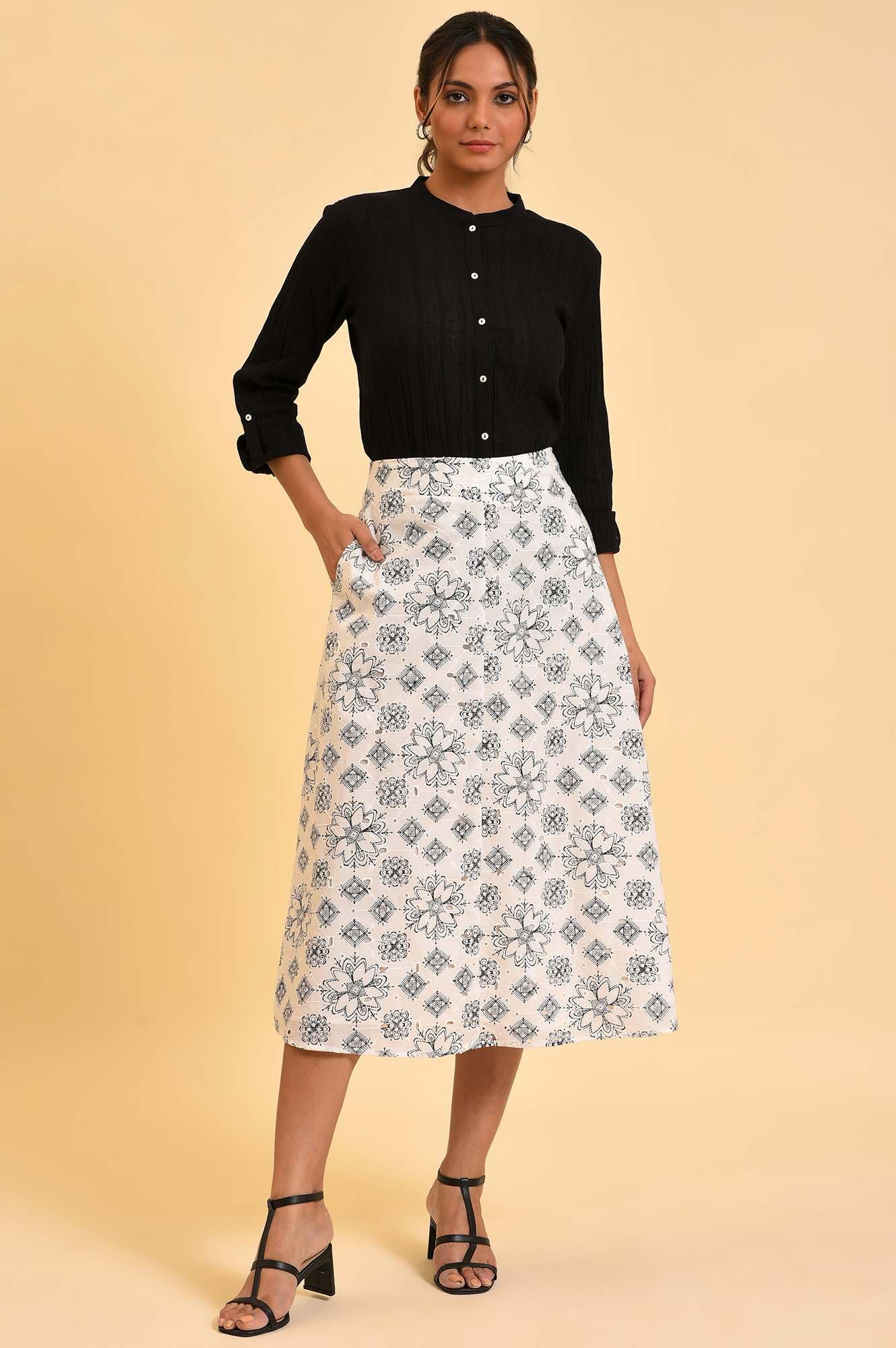 W for Woman Cotton Western Skirt_12